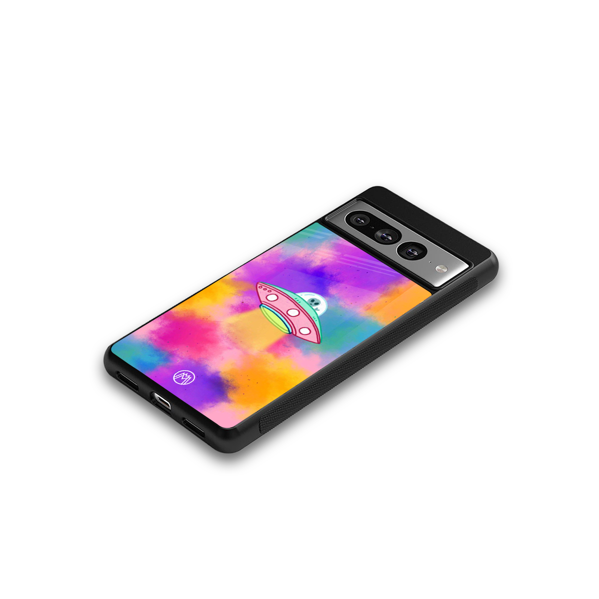 lil colourful alien back phone cover | glass case for google pixel 7 pro