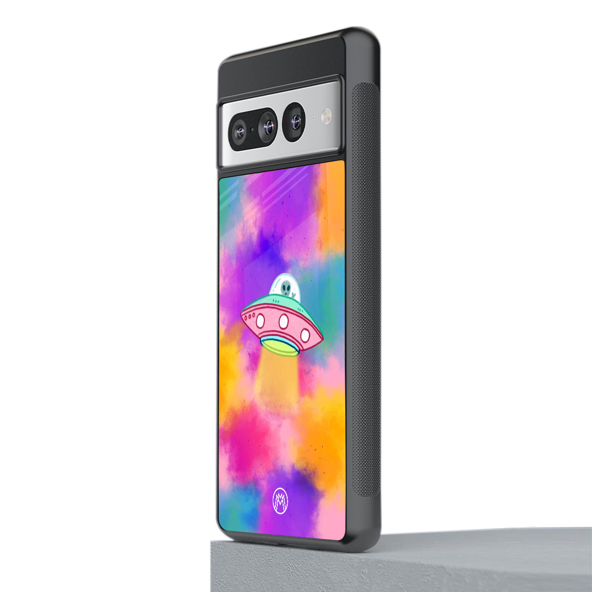 lil colourful alien back phone cover | glass case for google pixel 7 pro