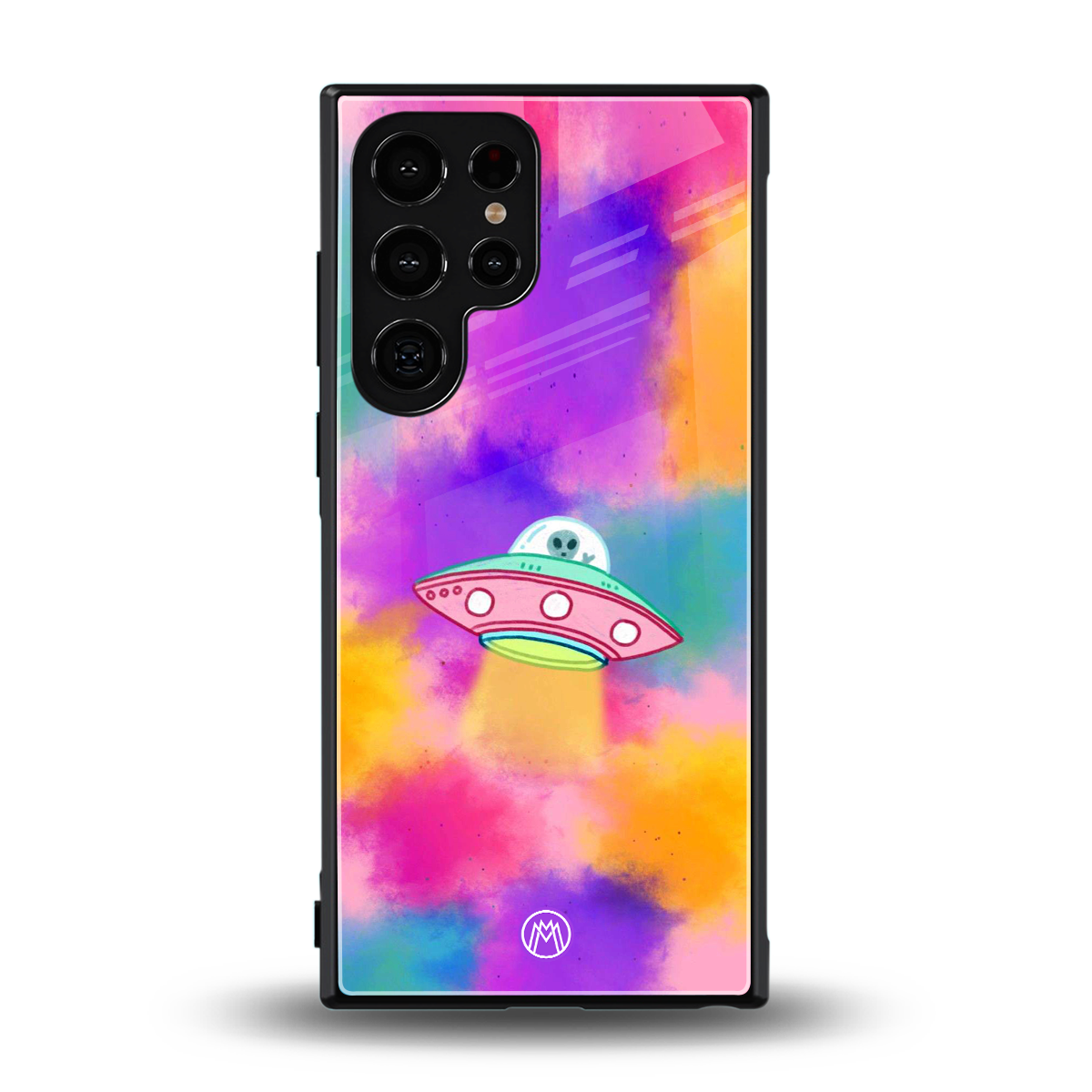 lil colourful alien back phone cover | glass case for samsung galaxy s24 ultra