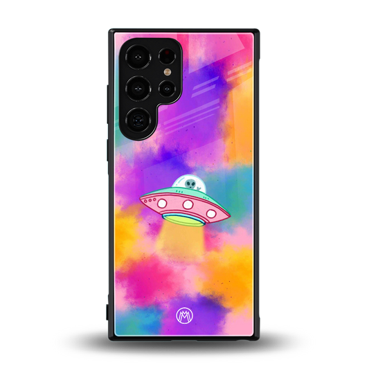 lil colourful alien back phone cover | glass case for samsung galaxy s24 ultra