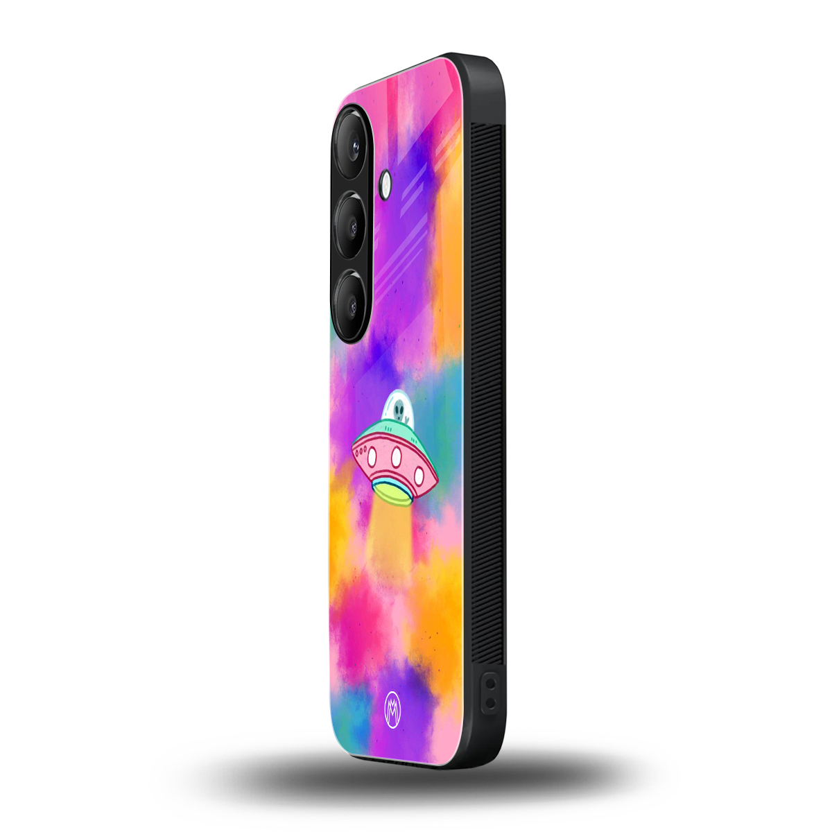 lil colourful alien back phone cover | glass case for samsung galaxy s24 fe