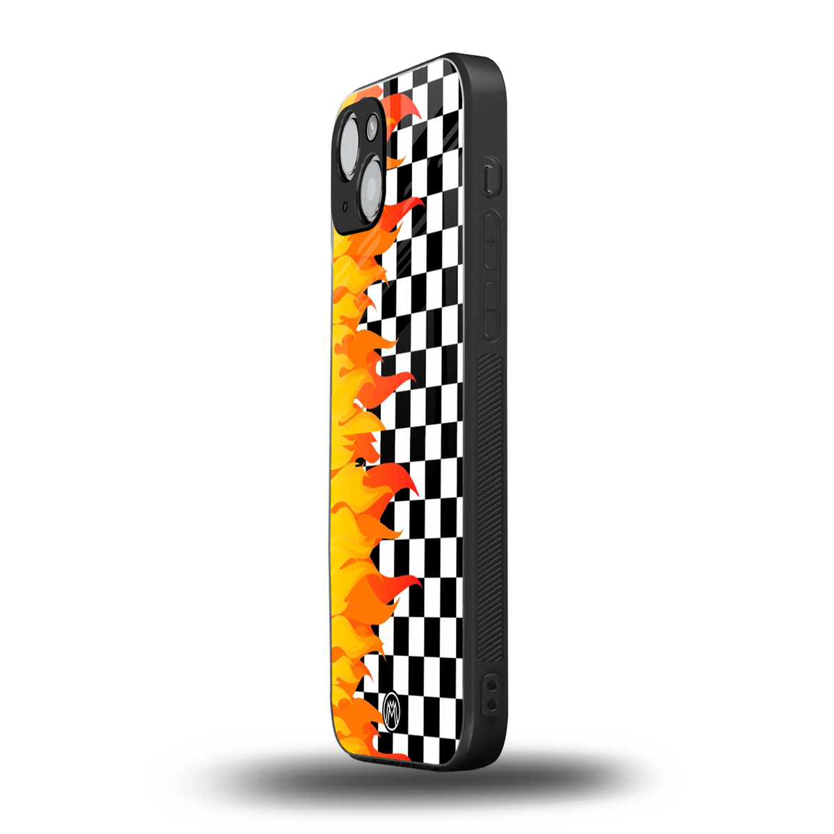lil flames wild mode back phone cover | glass case for iphone 15 plus