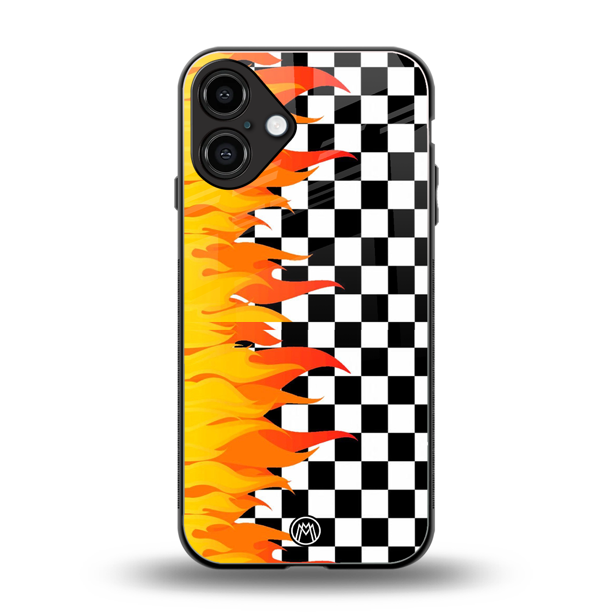 lil flames wild mode back phone cover | glass case for iphone 16 plus