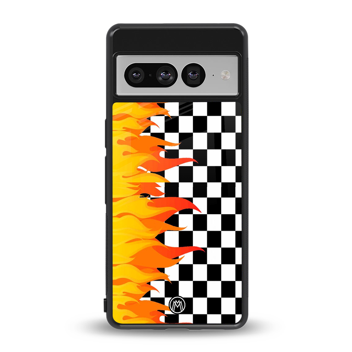 lil flames wild mode back phone cover | glass case for google pixel 7 pro