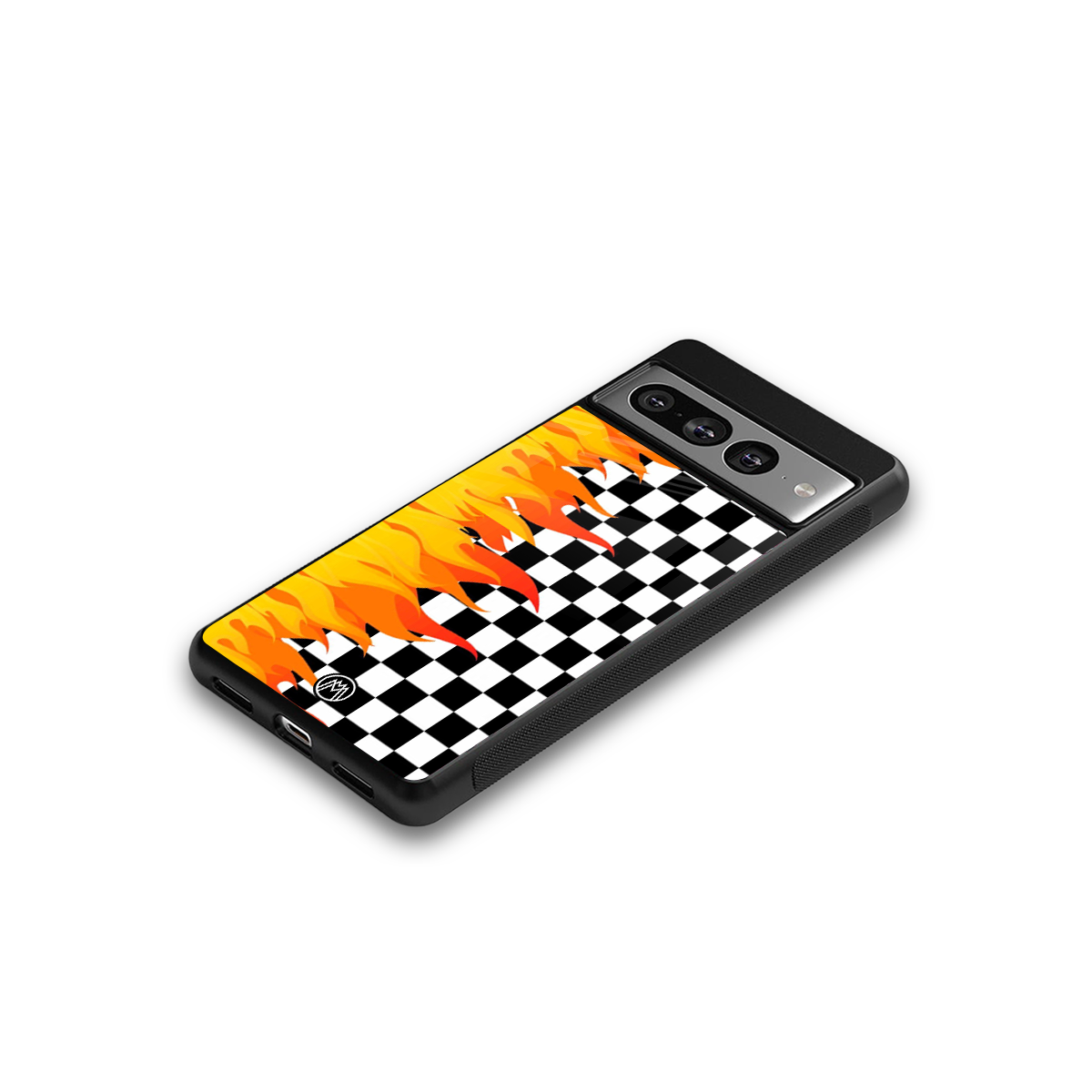 lil flames wild mode back phone cover | glass case for google pixel 7 pro