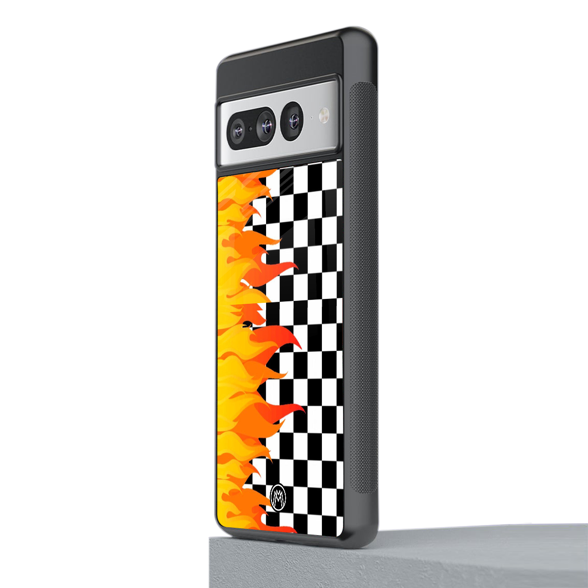 lil flames wild mode back phone cover | glass case for google pixel 7 pro