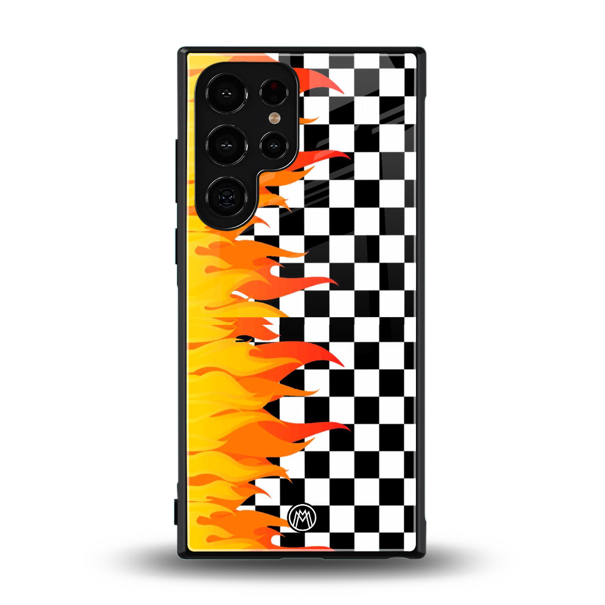 lil flames wild mode back phone cover | glass case for samsung galaxy s24 ultra