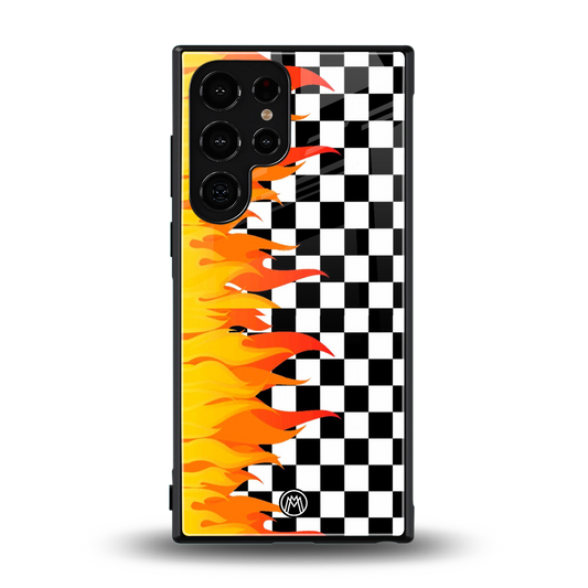 lil flames wild mode back phone cover | glass case for samsung galaxy s24 ultra