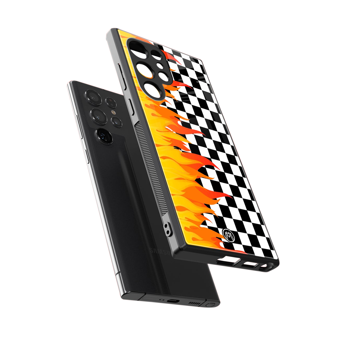 lil flames wild mode back phone cover | glass case for samsung galaxy s24 ultra