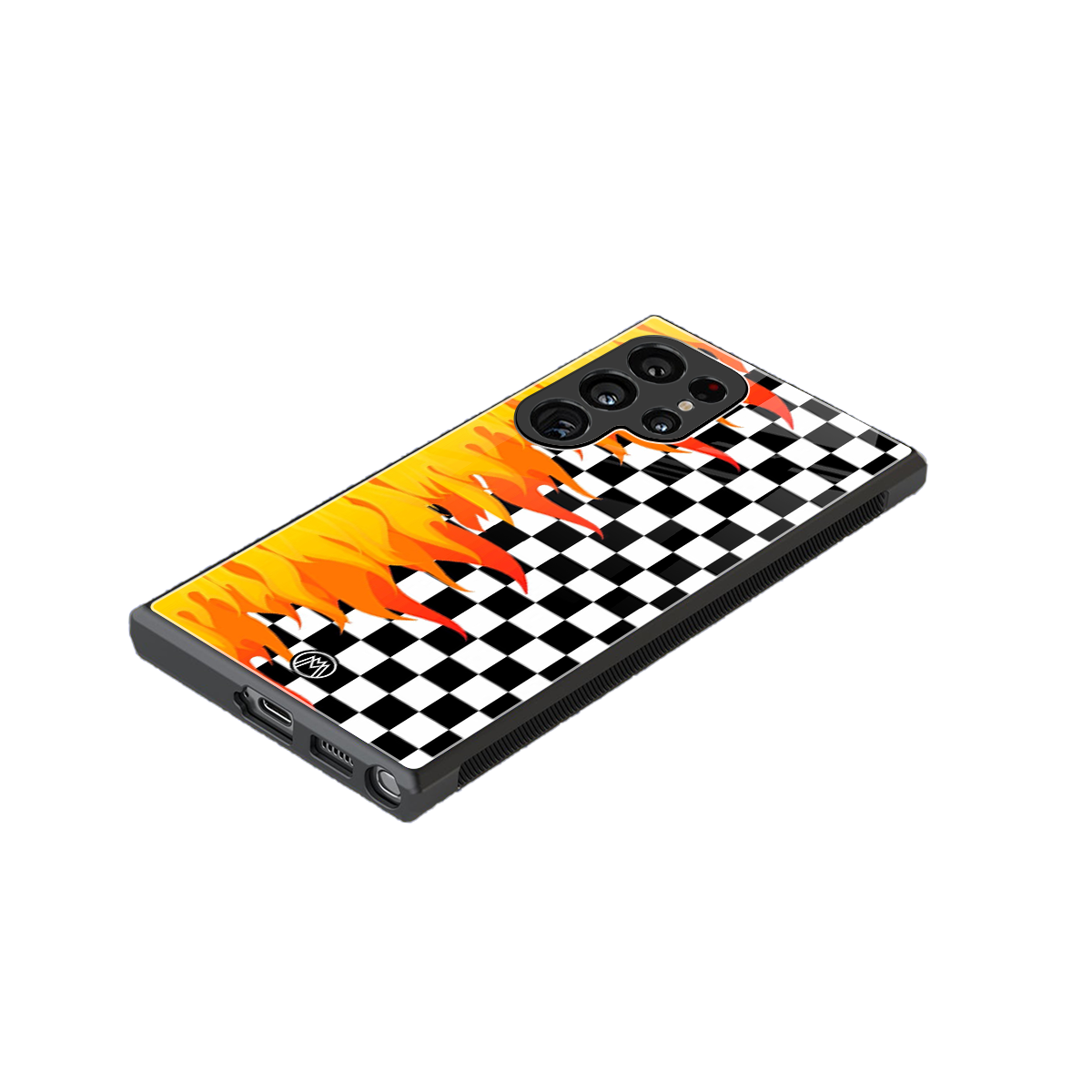 lil flames wild mode back phone cover | glass case for samsung galaxy s24 ultra