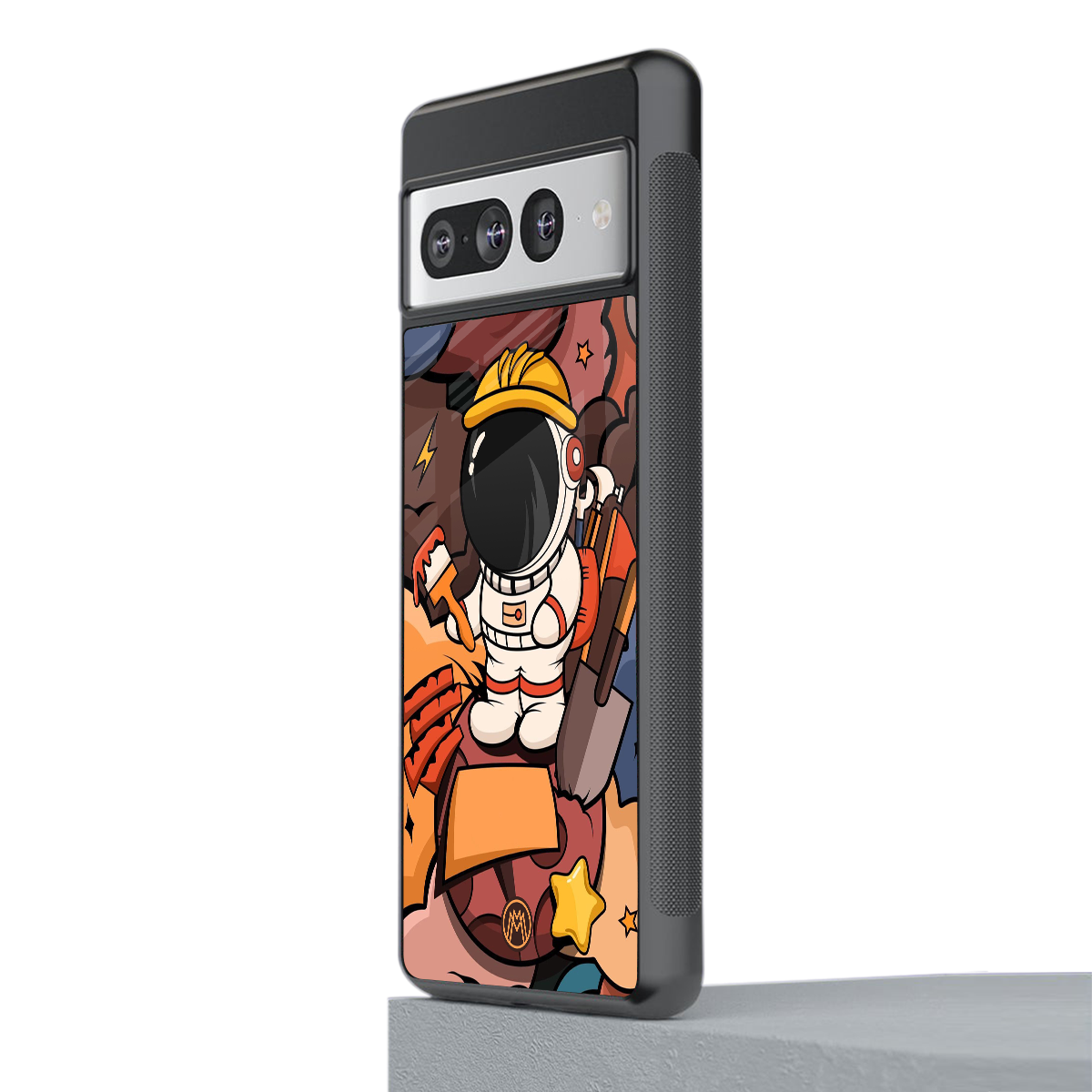 lil spaceman back phone cover | glass case for google pixel 7 pro
