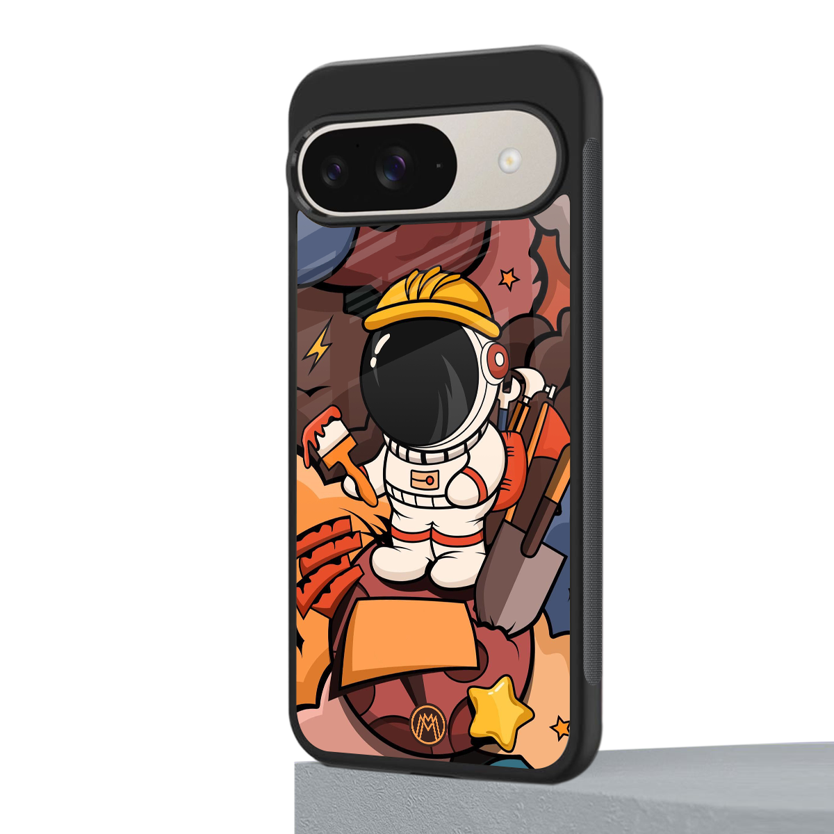 lil spaceman back phone cover | glass case for google pixel 9