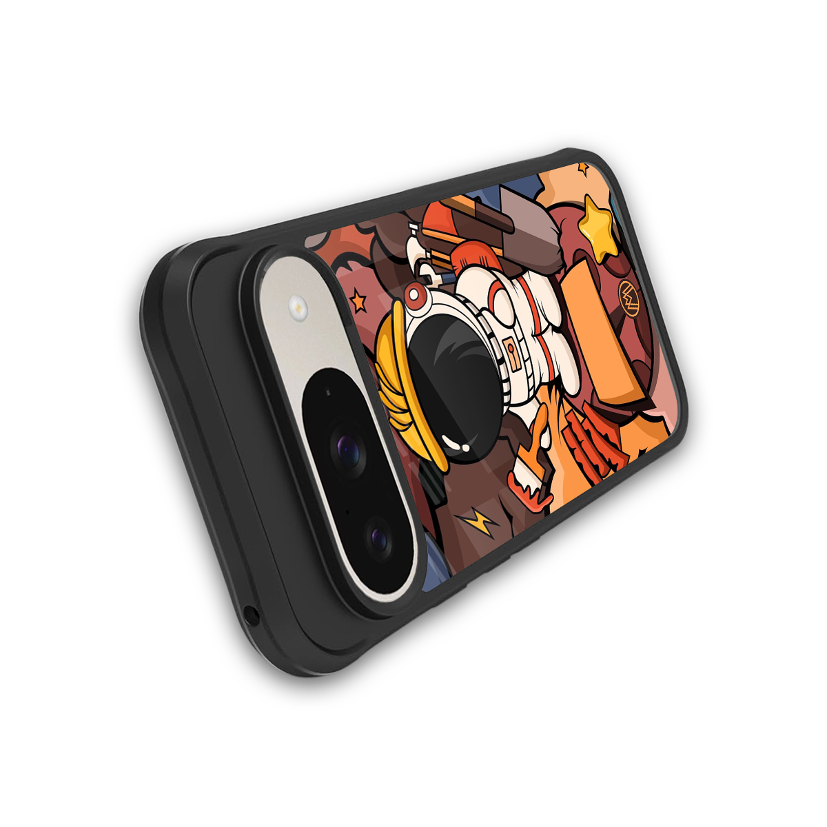 lil spaceman back phone cover | glass case for google pixel 9