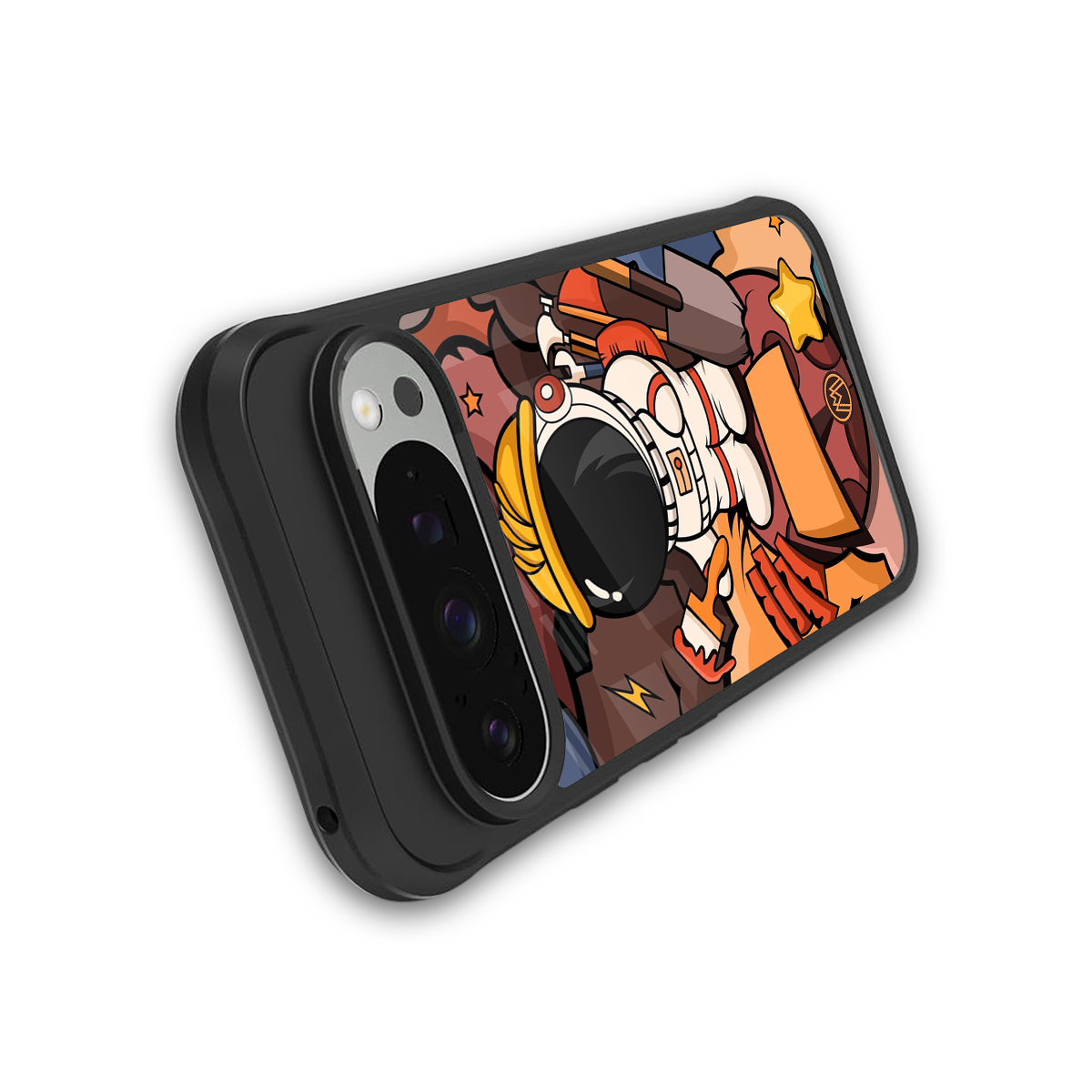 lil spaceman back phone cover | glass case for google pixel 9 pro