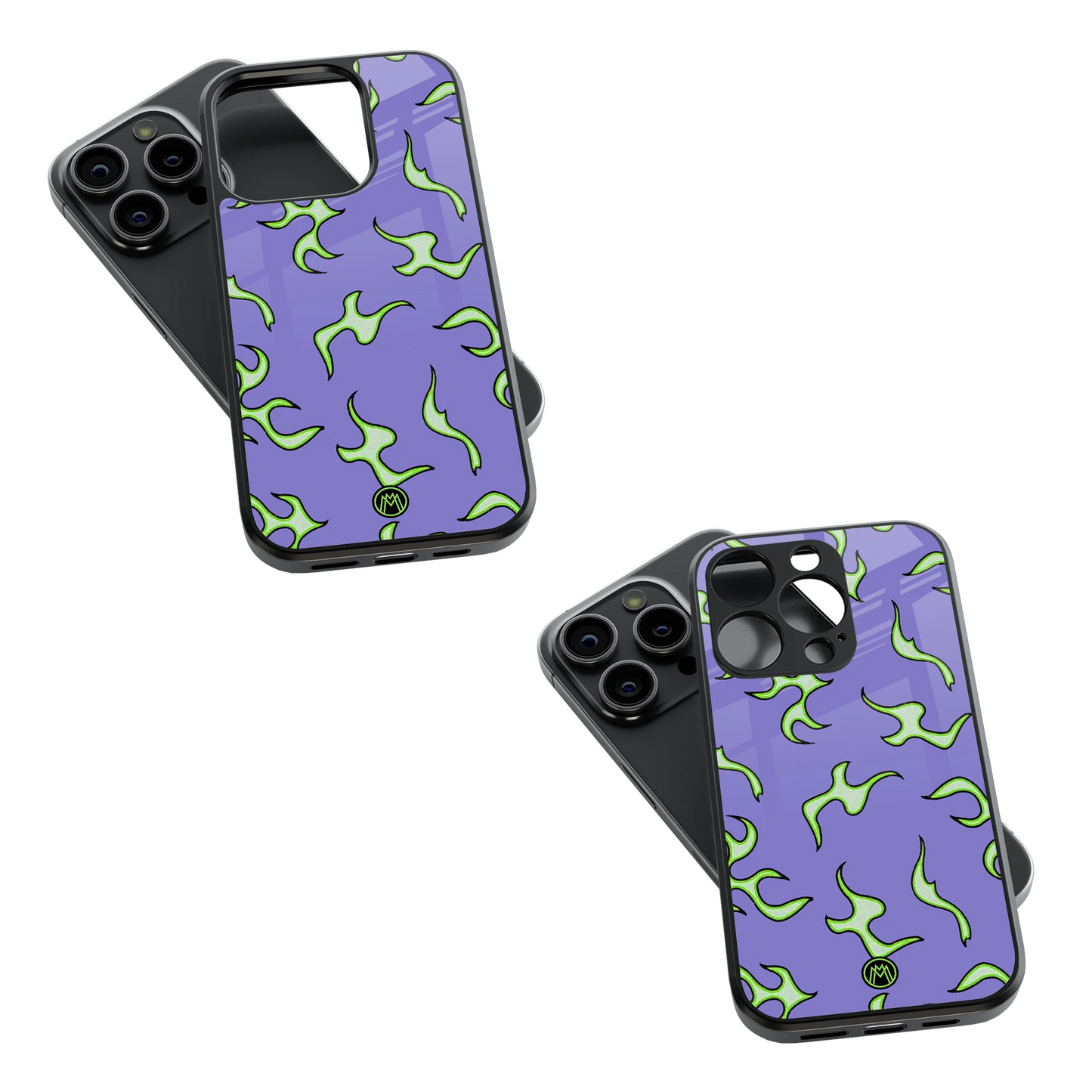 Trendy Glass Back Mobile Case for iPhone, Samsung, Redmi, OnePlus, Google Pixel, Motorola