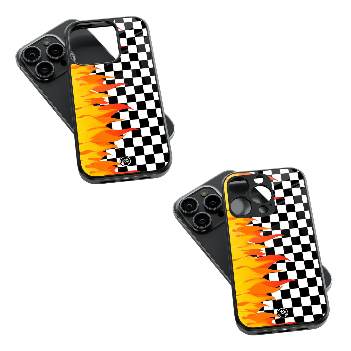 Trendy Glass Back Mobile Case for iPhone, Samsung, Redmi, OnePlus, Google Pixel, Motorola