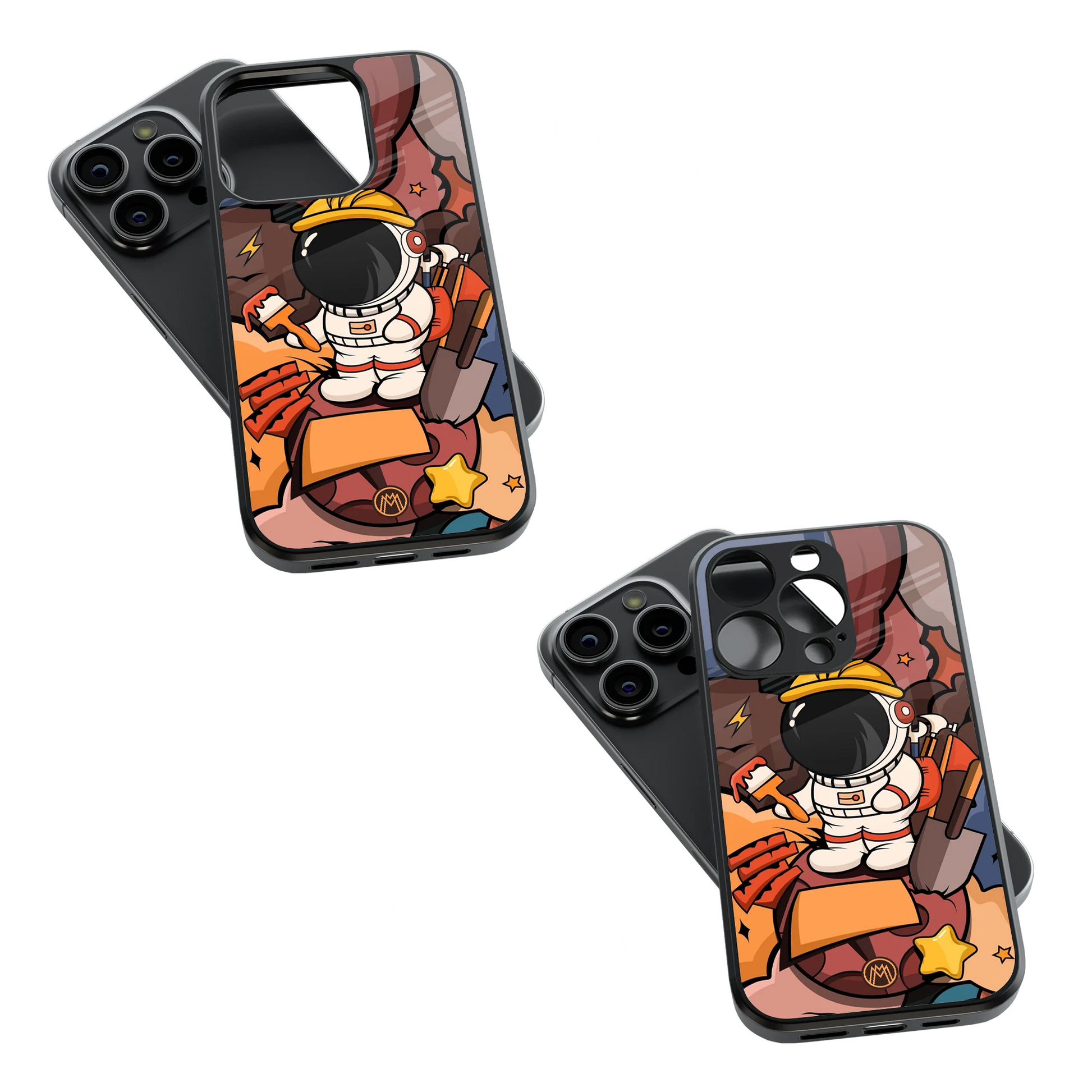 Trendy Glass Back Mobile Case for iPhone, Samsung, Redmi, OnePlus, Google Pixel, Motorola