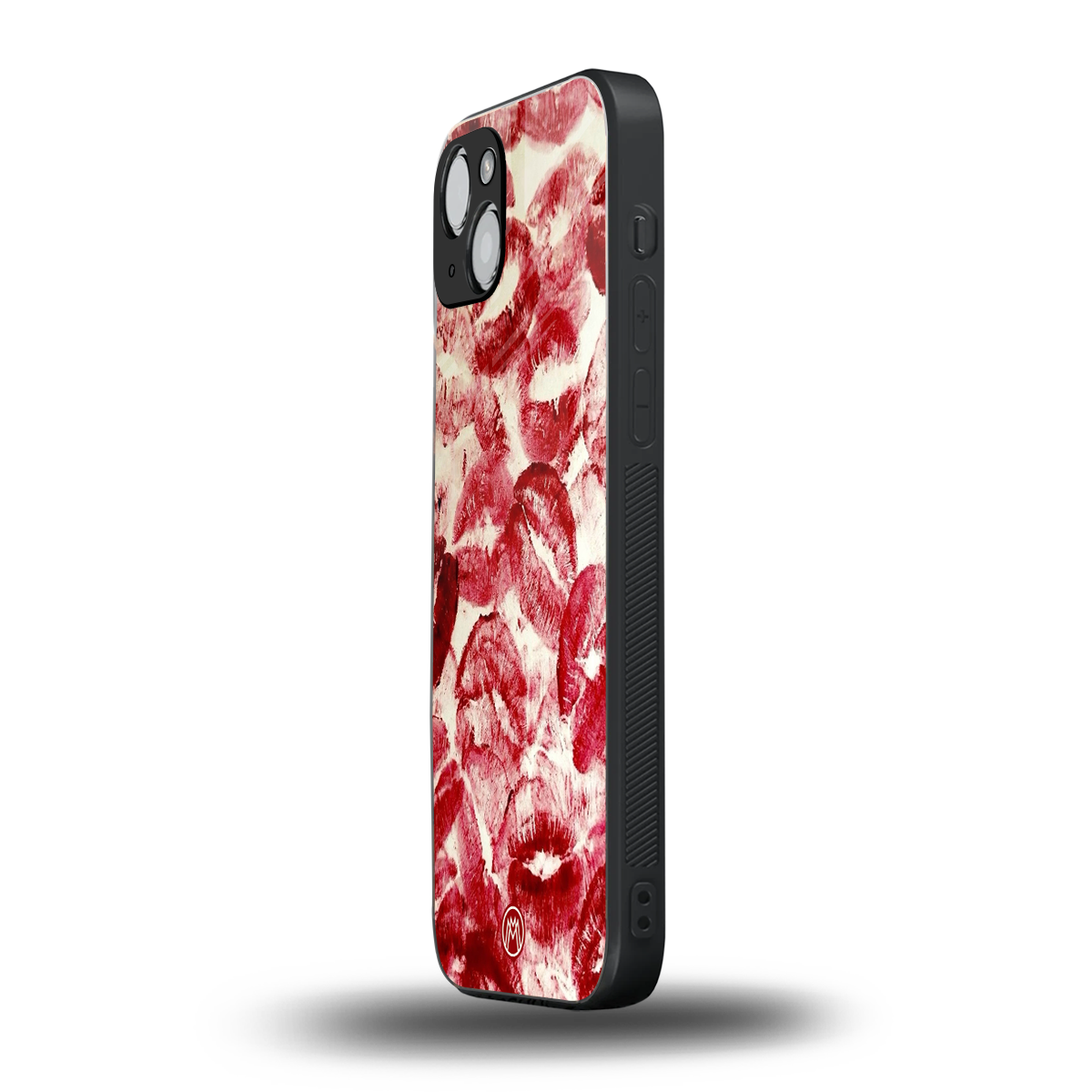 lip glam back phone cover | glass case for iphone 15 plus