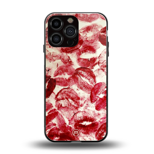 lip glam back phone cover | glass case for iphone 14 pro max