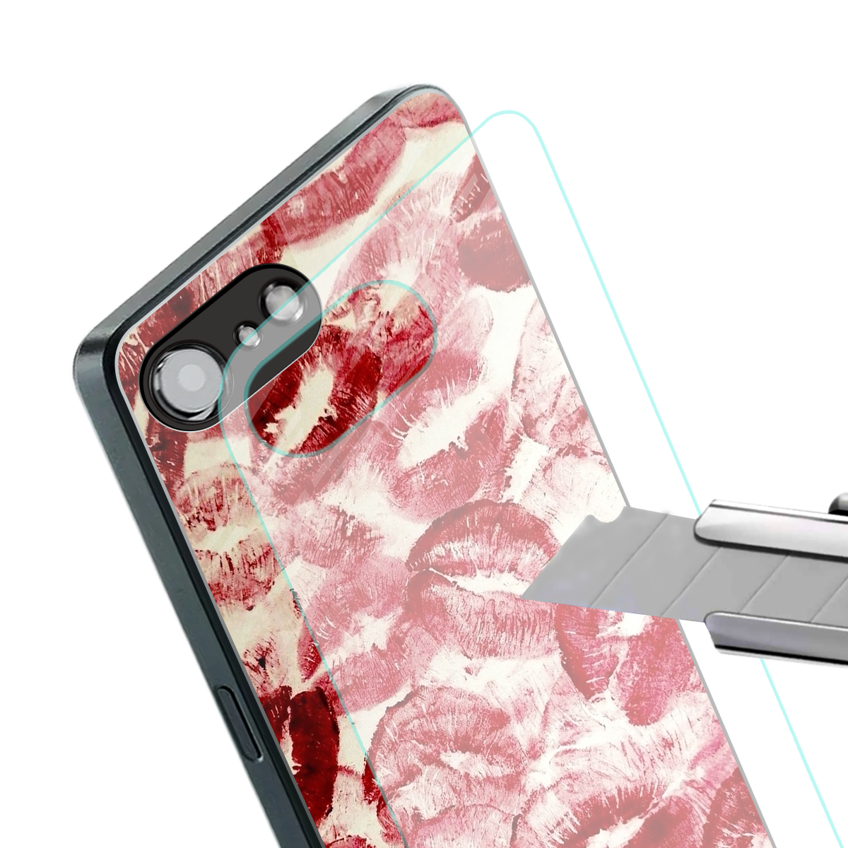 lip glam back phone cover | glass case for iphone 16e