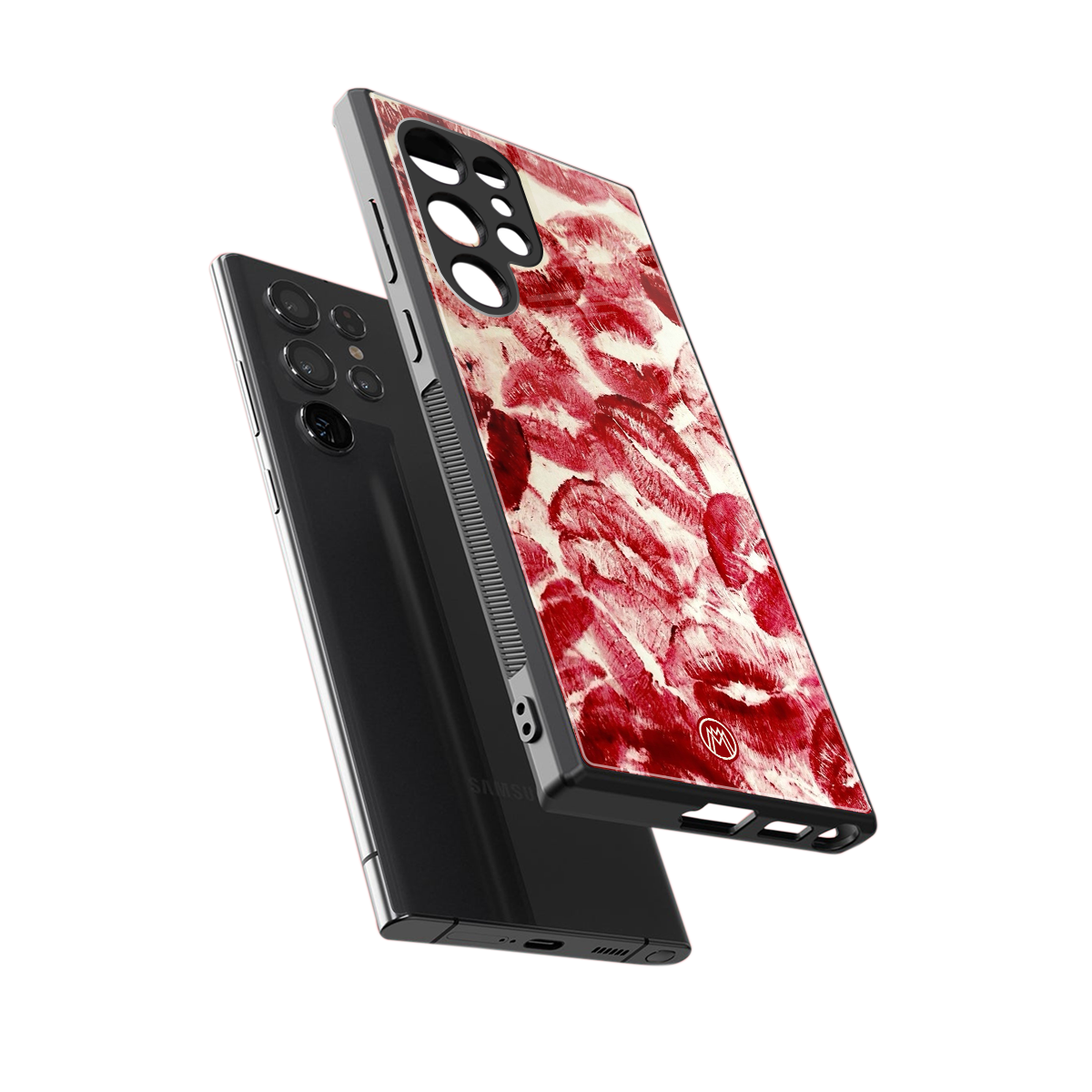 lip glam back phone cover | glass case for samsung galaxy s24 ultra