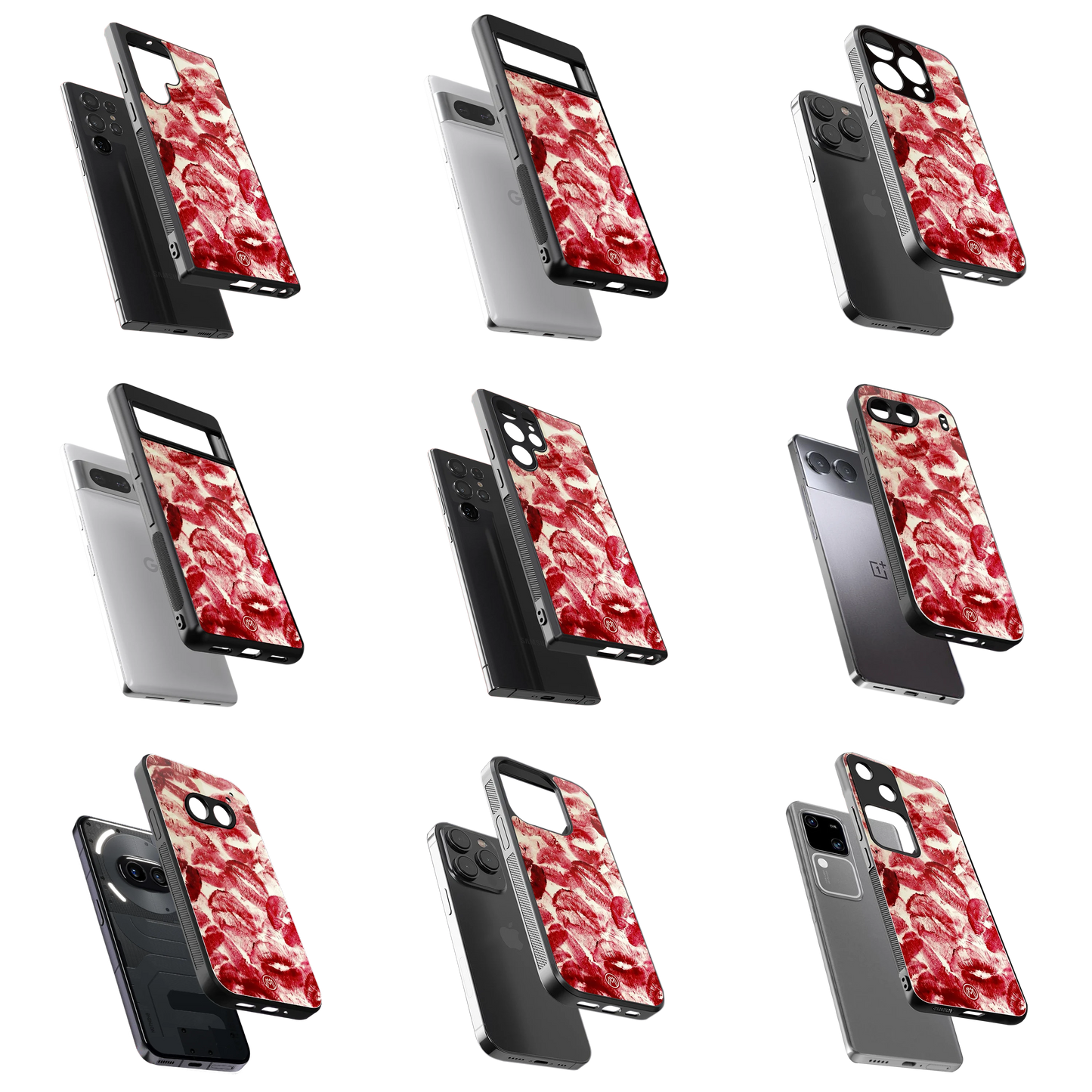 Durable Glass Back Mobile Case for iPhone, Samsung, OnePlus, Google Pixel, Redmi, Vivo, Oppo