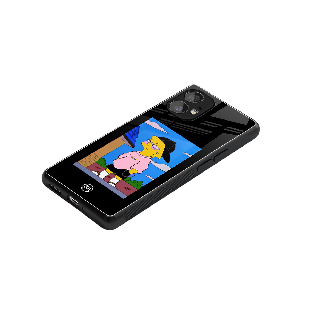 lisa simpson back phone cover | glass case for nothing phone 1