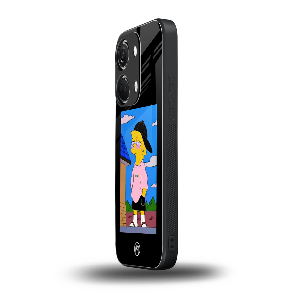 lisa simpson back phone cover | glass case for oneplus nord 3