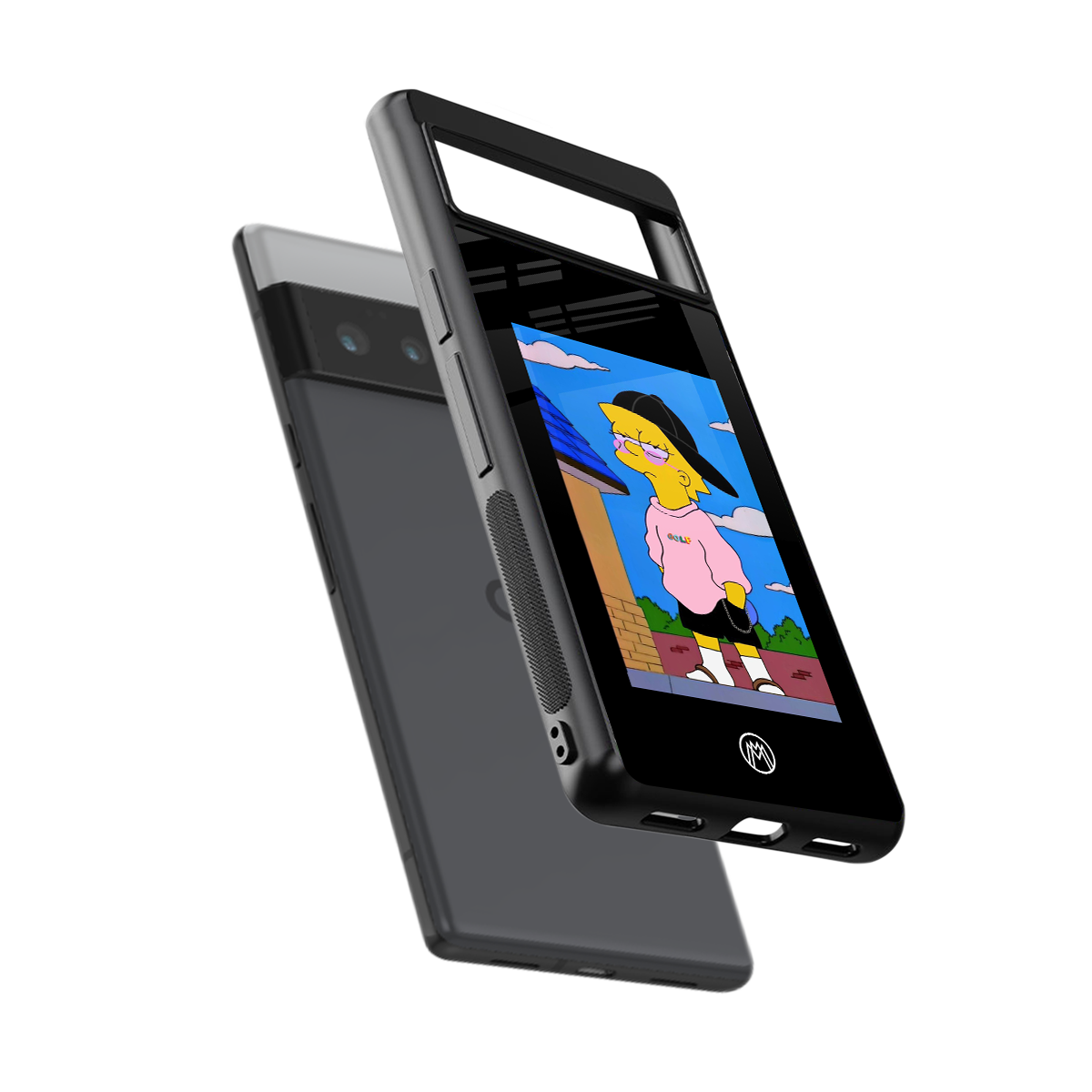 lisa simpson back phone cover | glass case for google pixel 6 pro