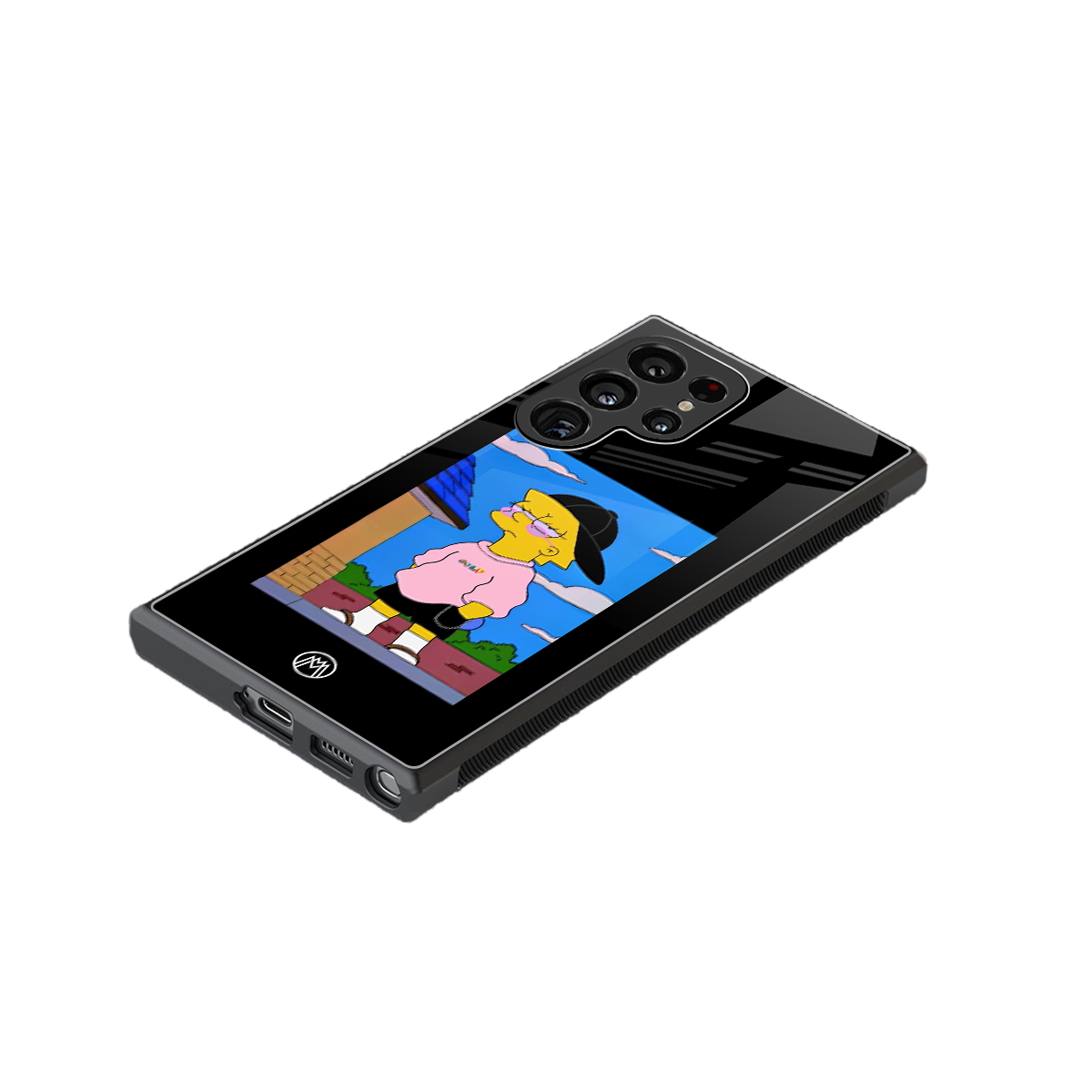 lisa simpson back phone cover | glass case for samsung galaxy s24 ultra