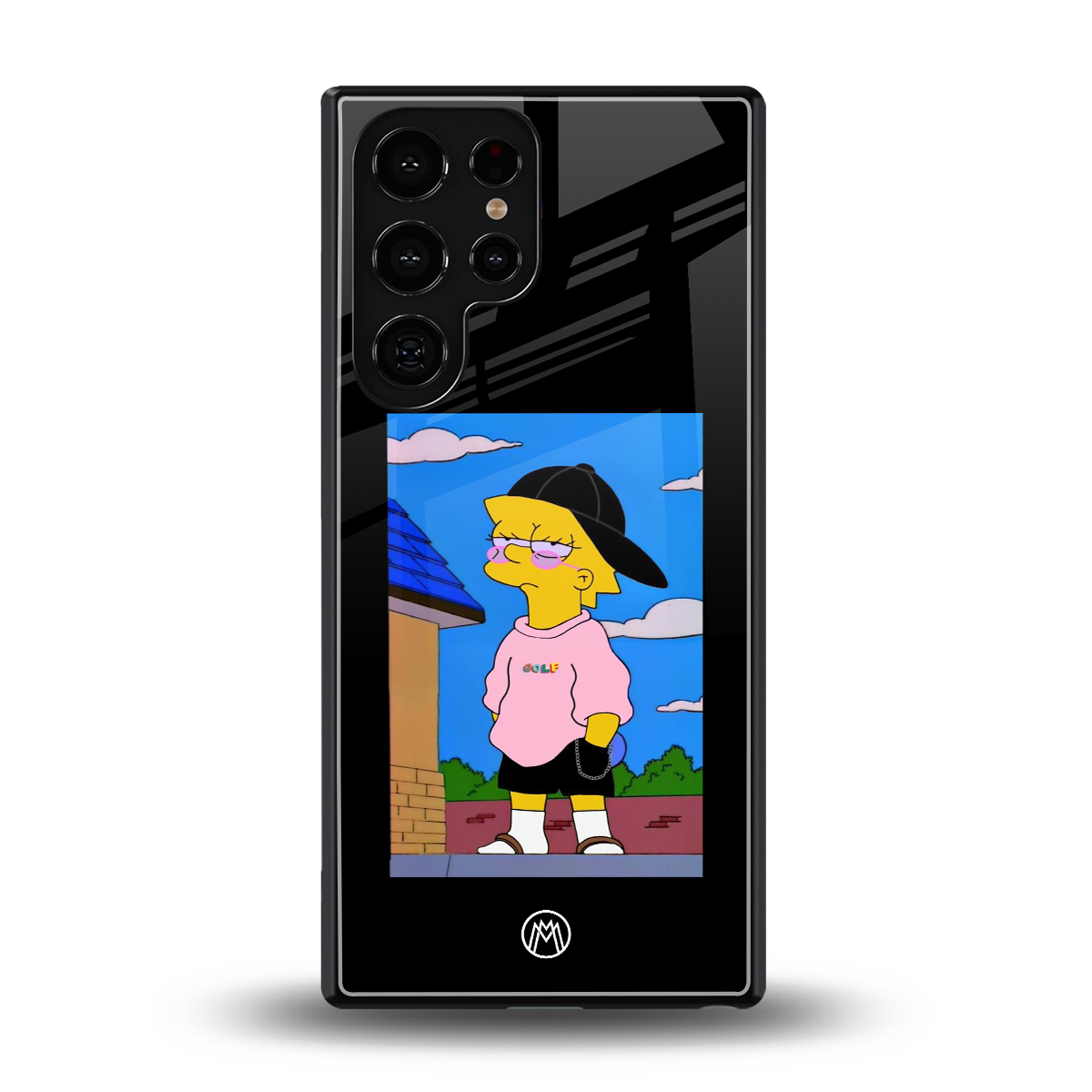 lisa simpson back phone cover | glass case for samsung galaxy s25 ultra