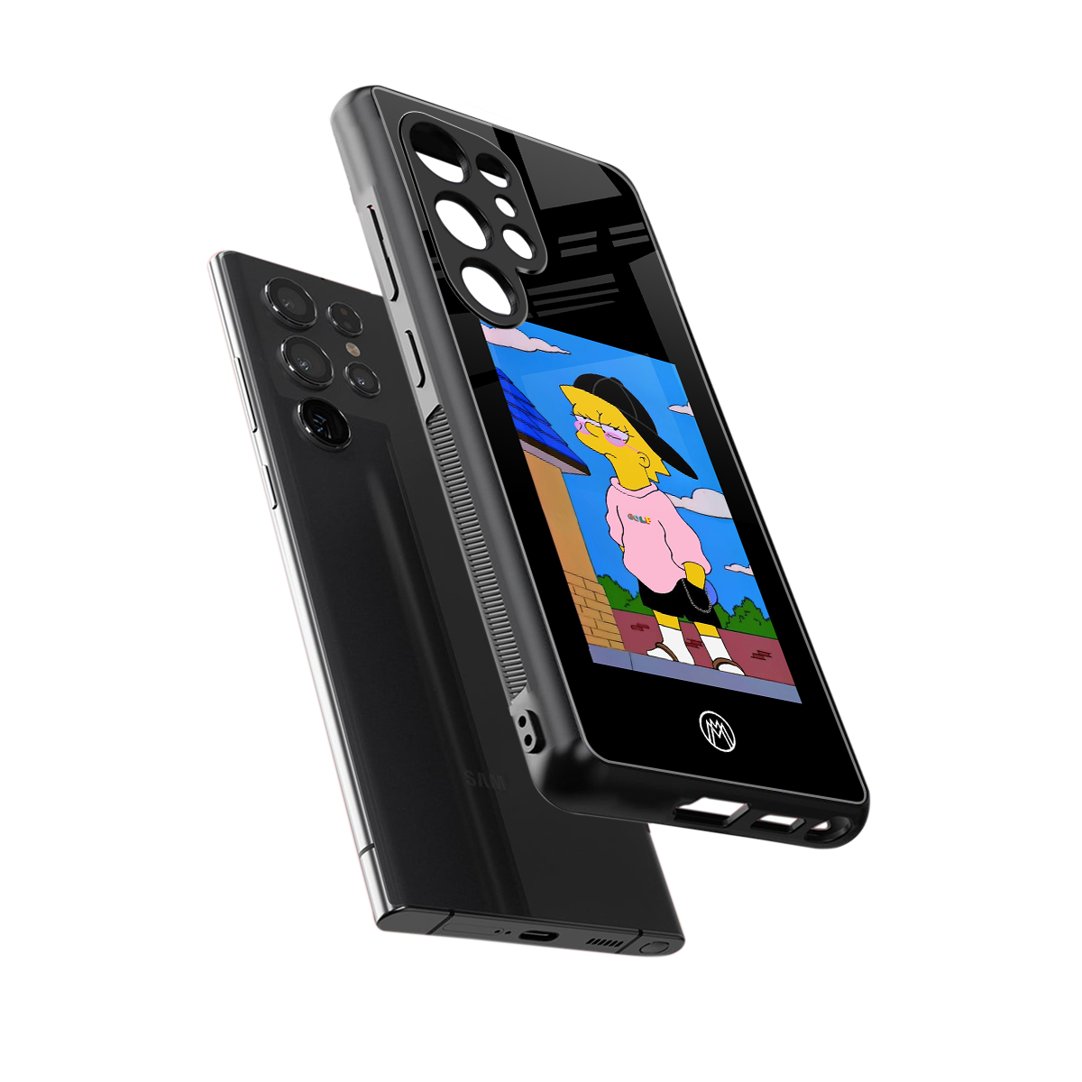 lisa simpson back phone cover | glass case for samsung galaxy s25 ultra