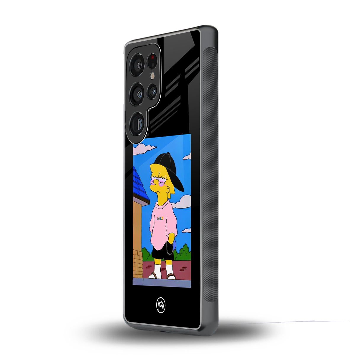 lisa simpson back phone cover | glass case for samsung galaxy s25 ultra