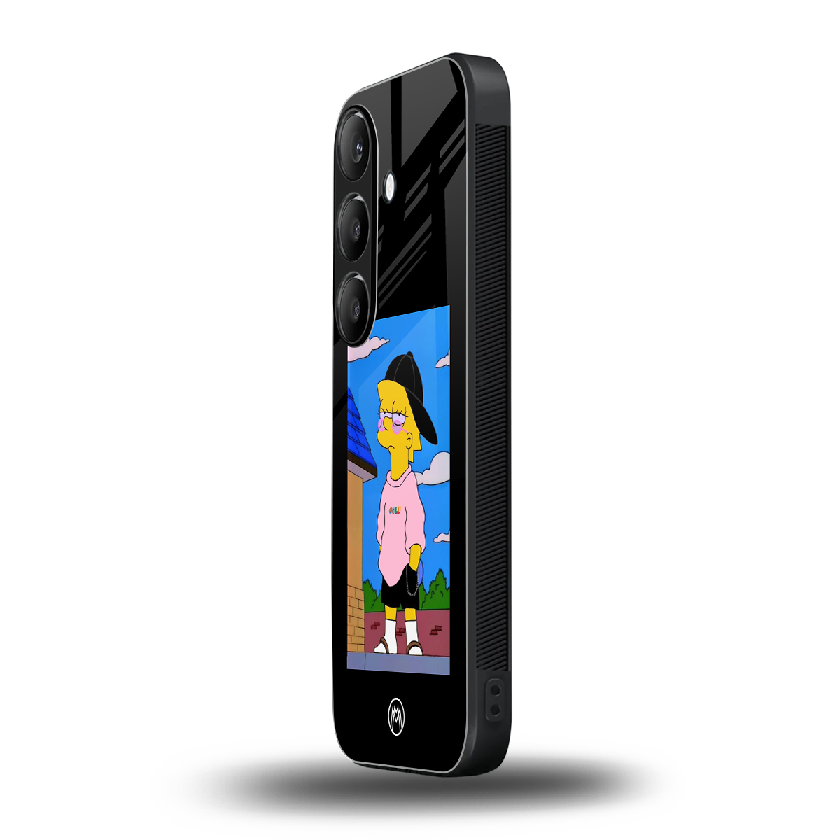 lisa simpson back phone cover | glass case for samsung galaxy s24 fe