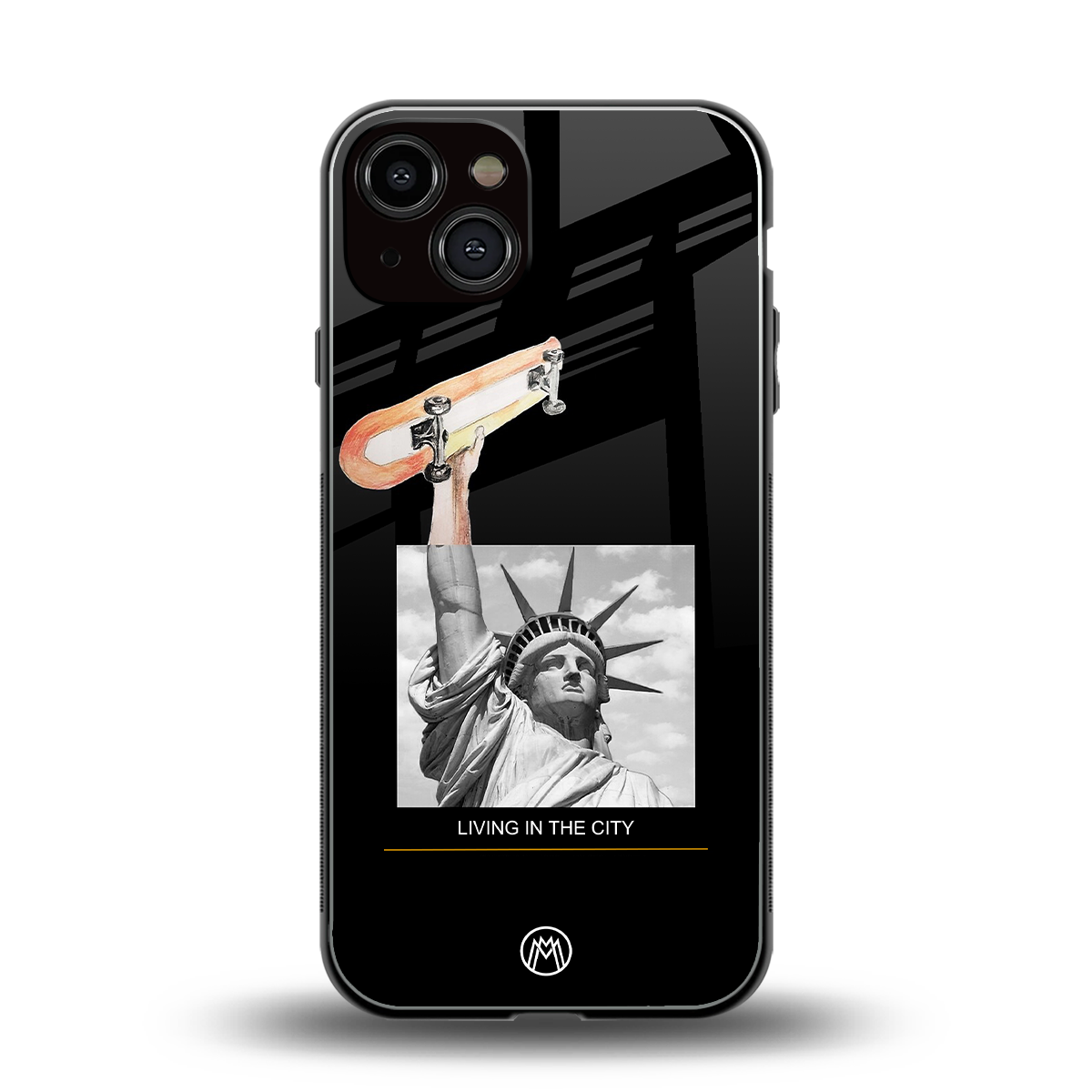living in the city back phone cover | glass case for iphone 13