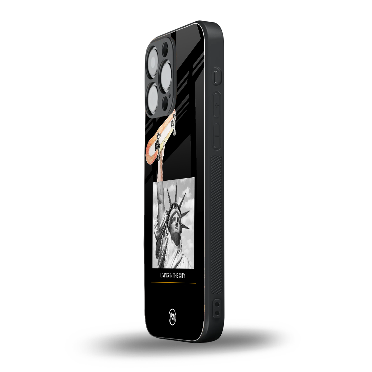 living in the city back phone cover | glass case for iphone 14 pro max