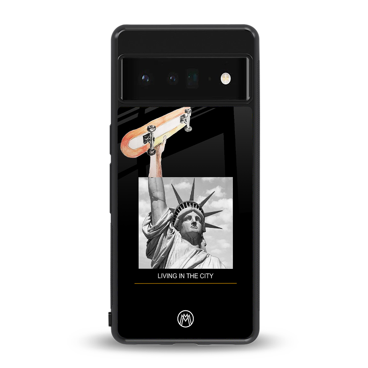 living in the city back phone cover | glass case for google pixel 6 pro