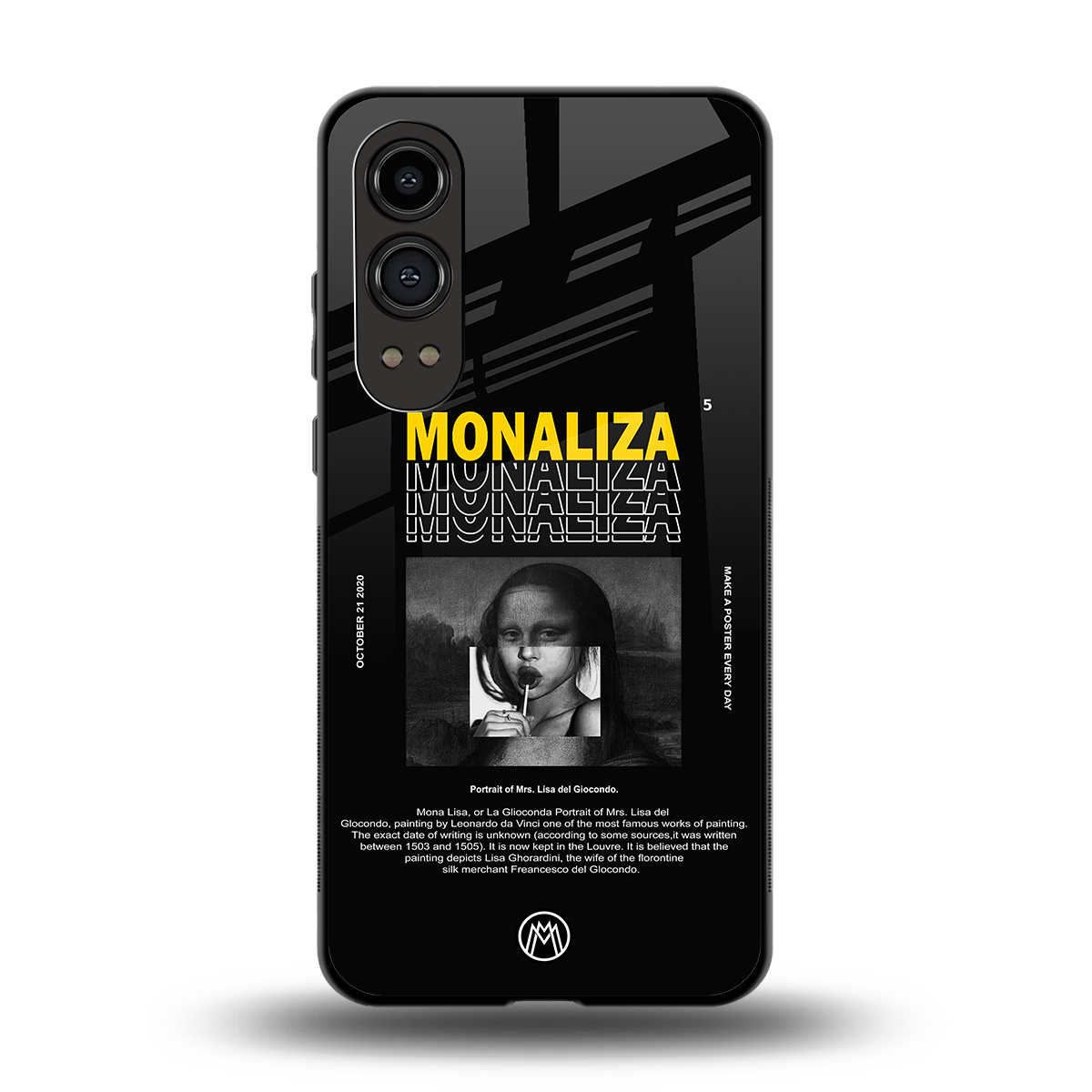 lollipop monaliza back phone cover | glass case for oneplus nord ce 4 lite
