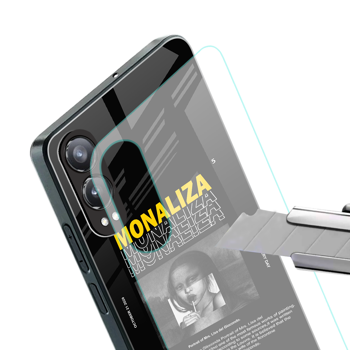 lollipop monaliza back phone cover | glass case for oneplus nord ce 4 lite