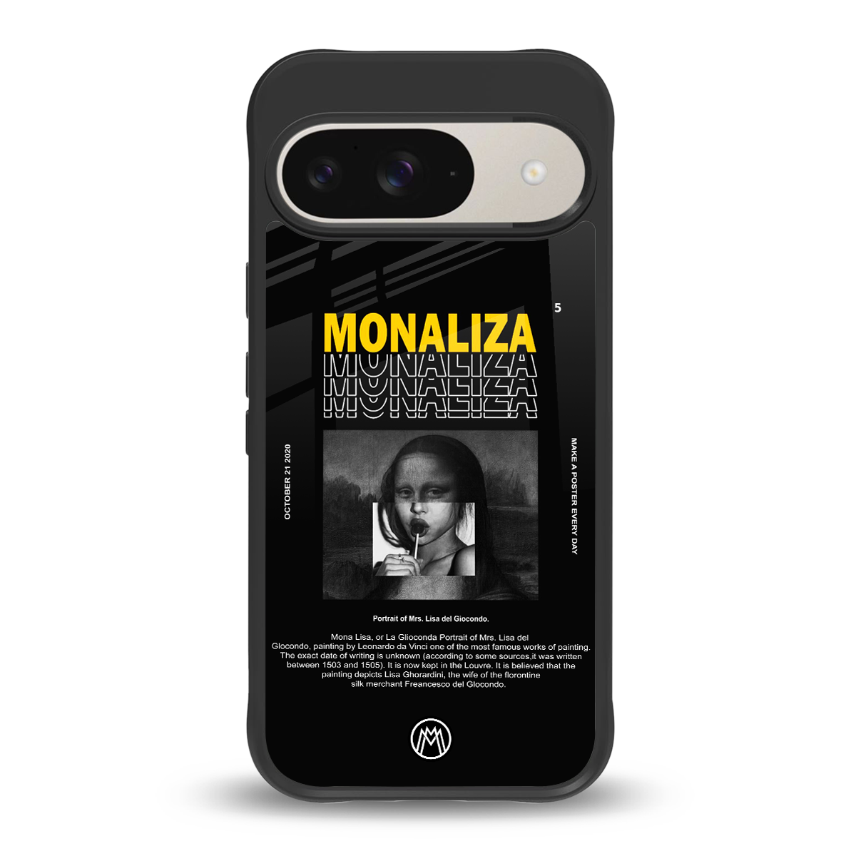 lollipop monaliza back phone cover | glass case for google pixel 9
