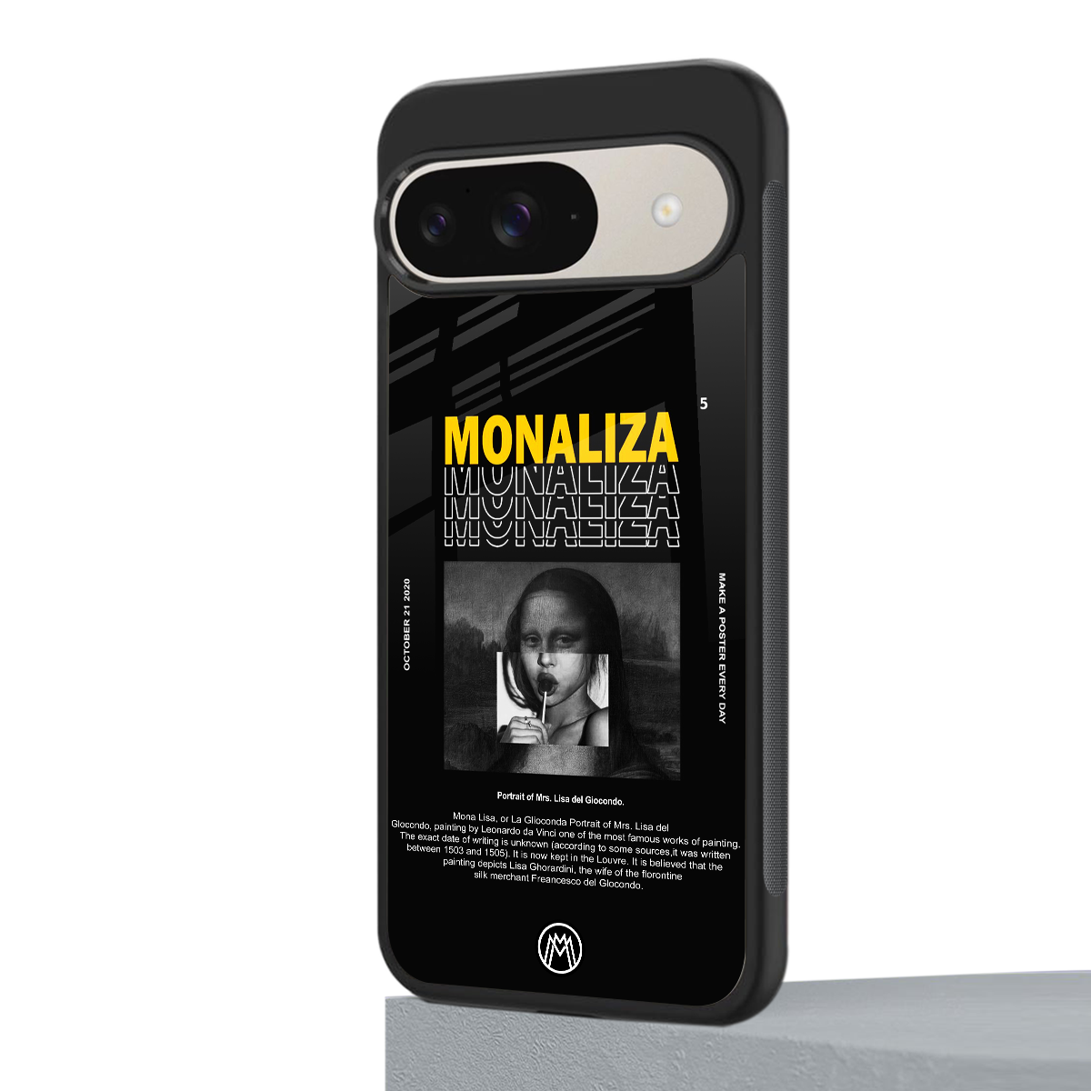 lollipop monaliza back phone cover | glass case for google pixel 9