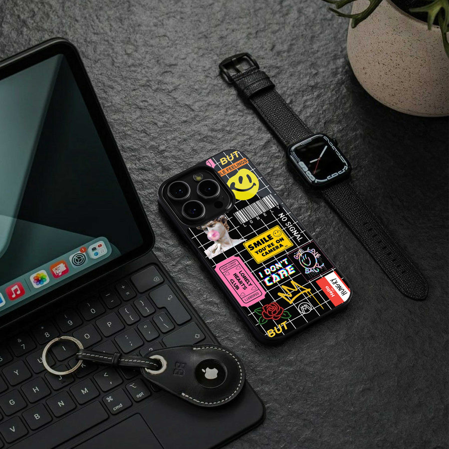 Lonely Hearts Club Black Phone Cover | Glass Case
