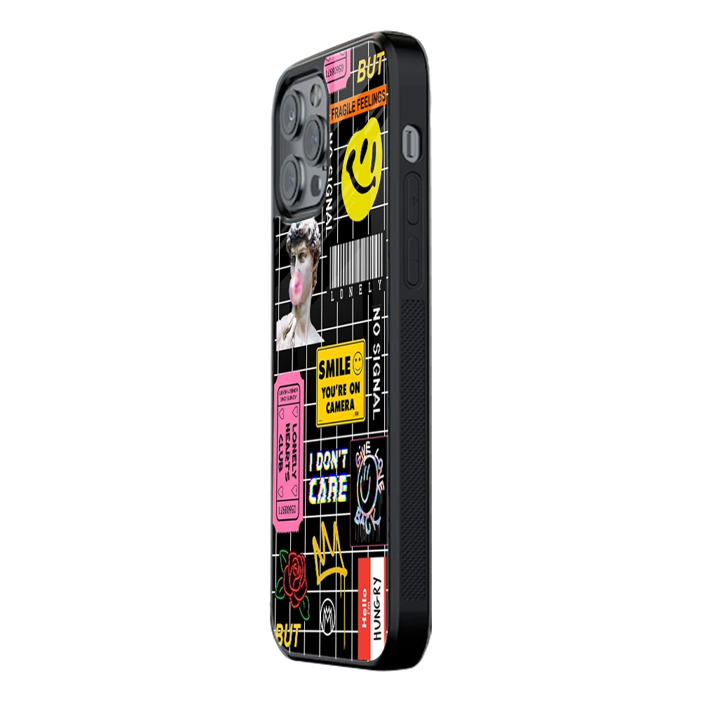 Slim Glass Back Phone Case for Multiple Brands โ iPhone, Samsung, Redmi, OnePlus, Oppo, Vivo