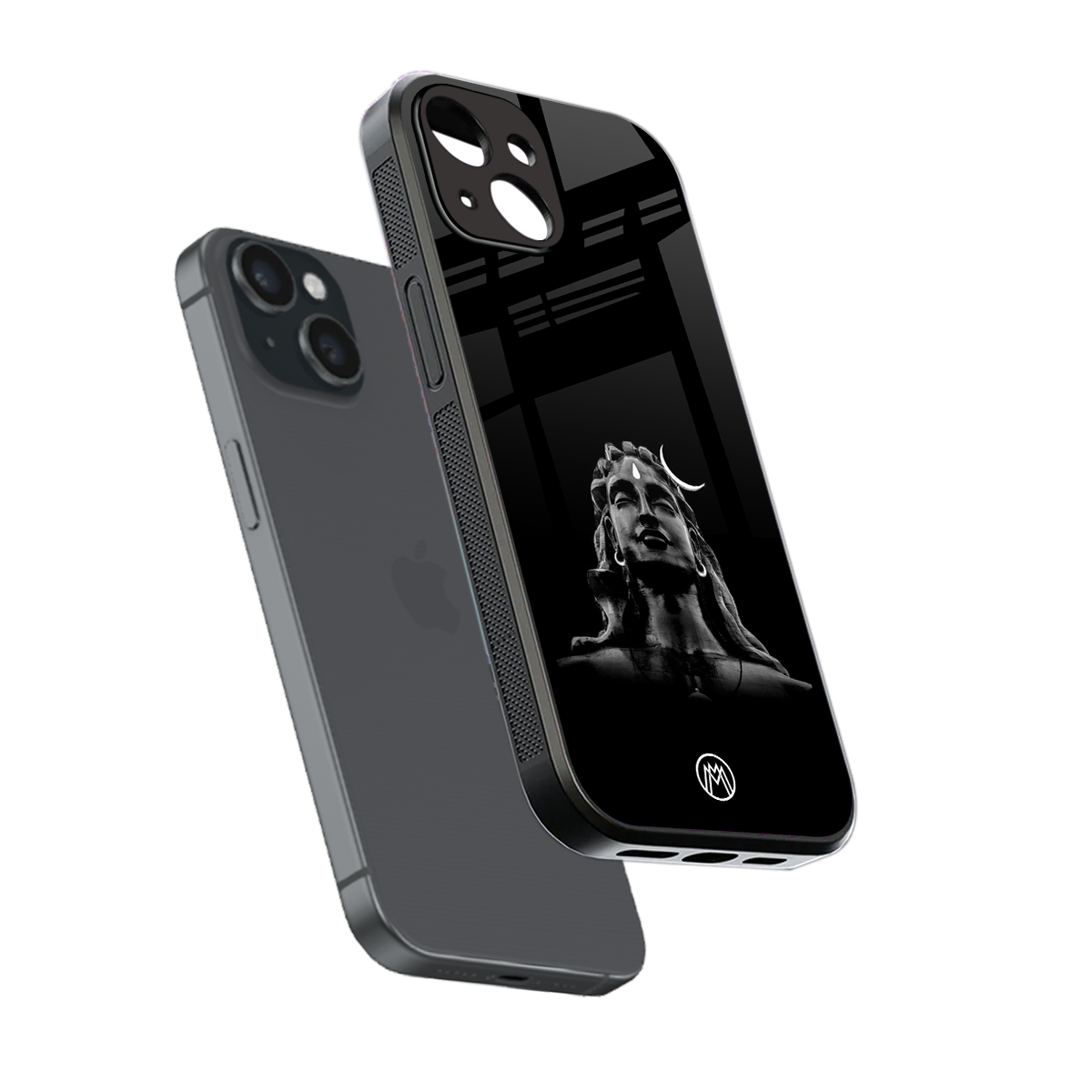 lord shiva black back phone cover | glass case for iphone 13 mini