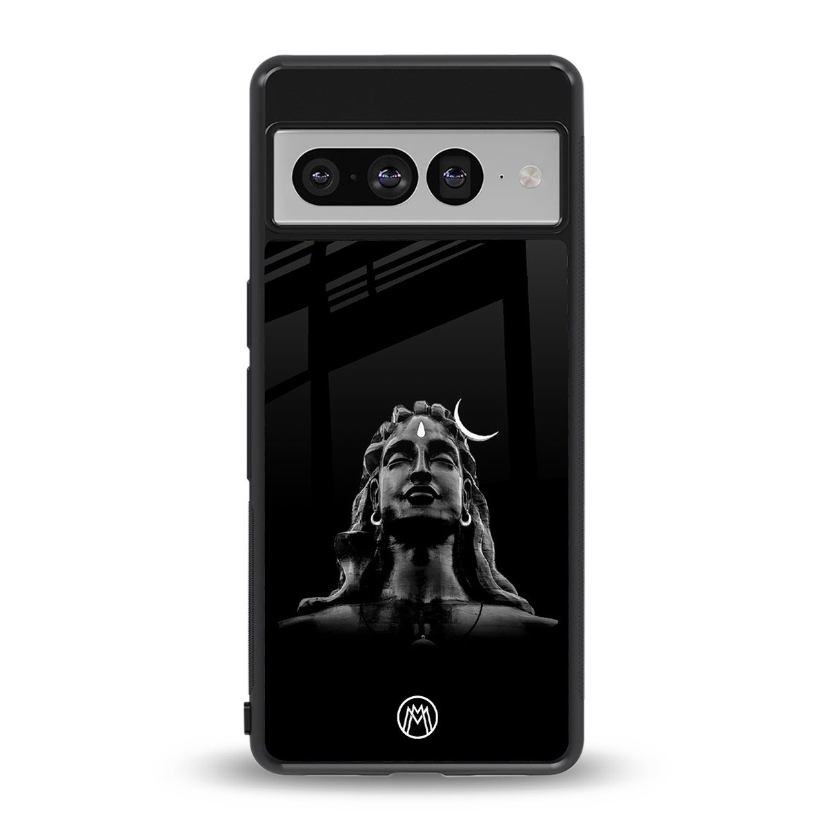 lord shiva black back phone cover | glass case for google pixel 7 pro
