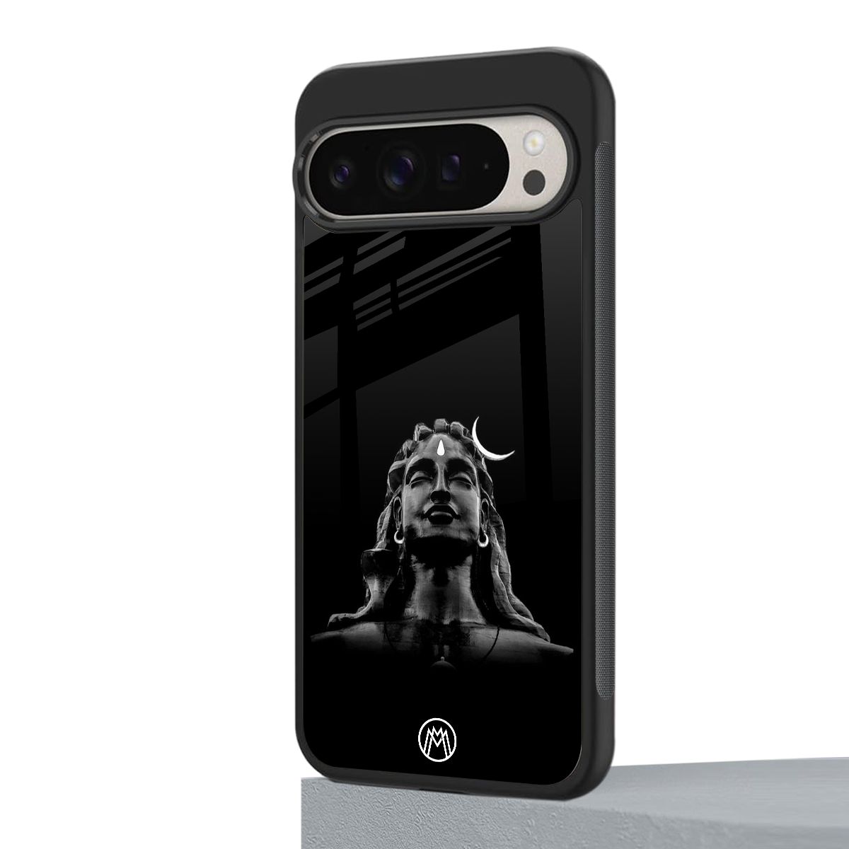 lord shiva black back phone cover | glass case for google pixel 9 pro xl