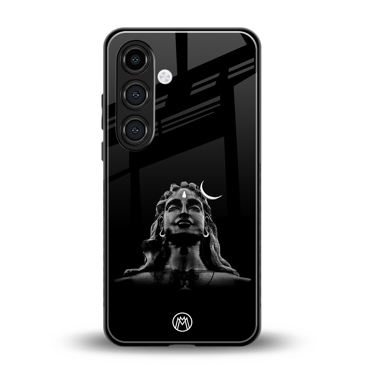 lord shiva black back phone cover | glass case for samsung galaxy s23 plus