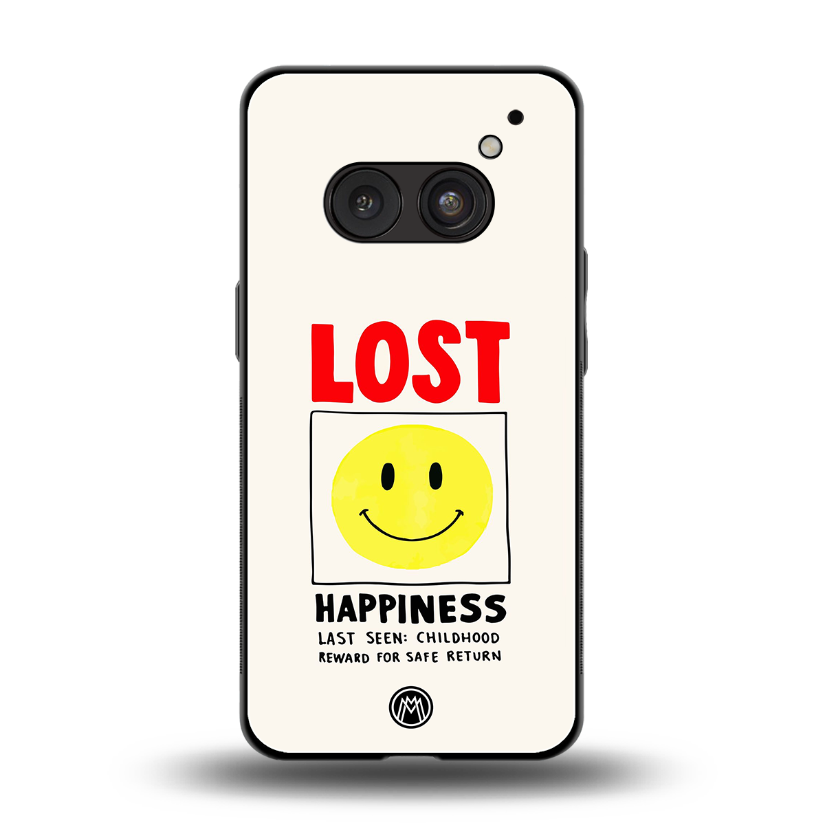 lost happiness back phone cover | glass case for nothing phone 2a