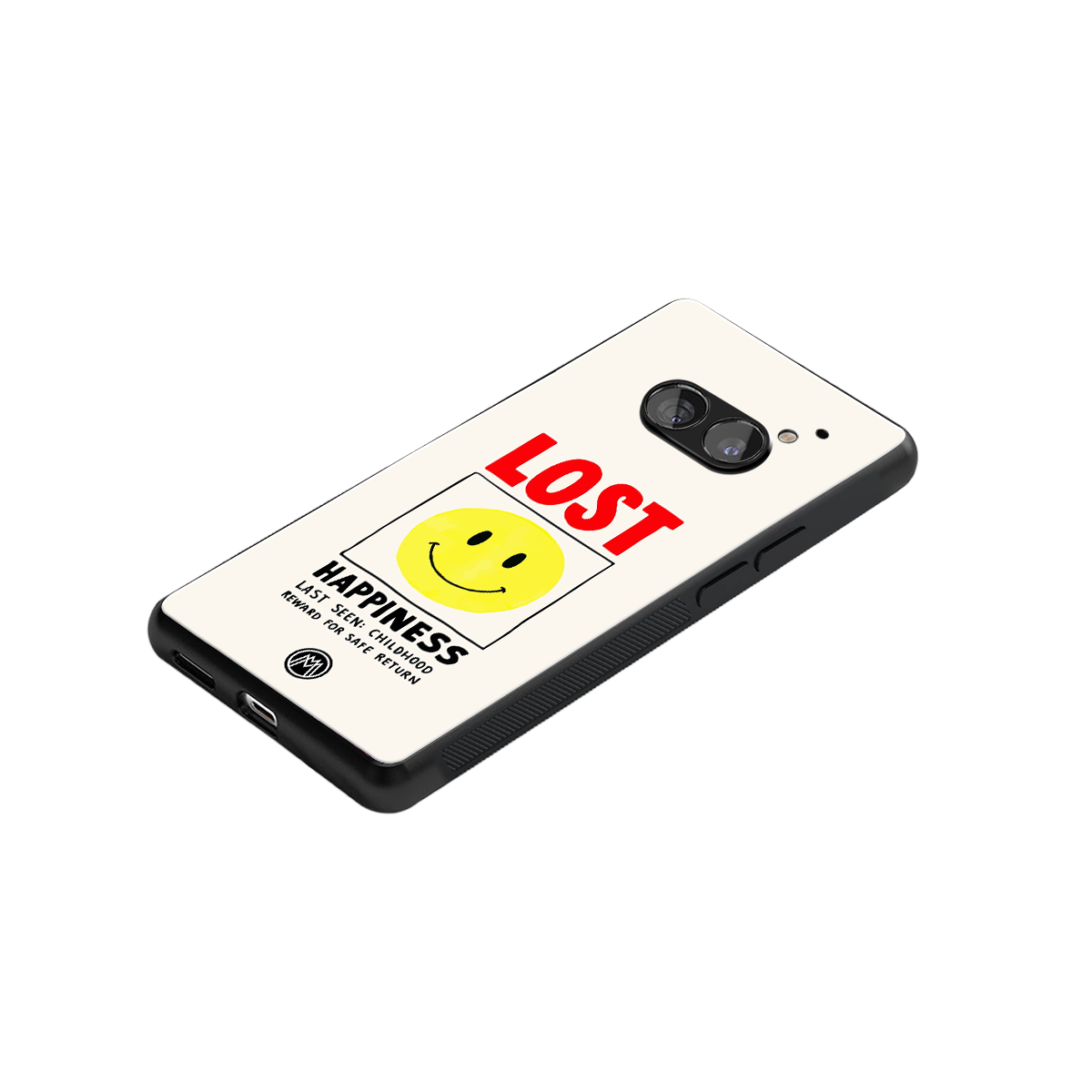 lost happiness back phone cover | glass case for nothing phone 2a