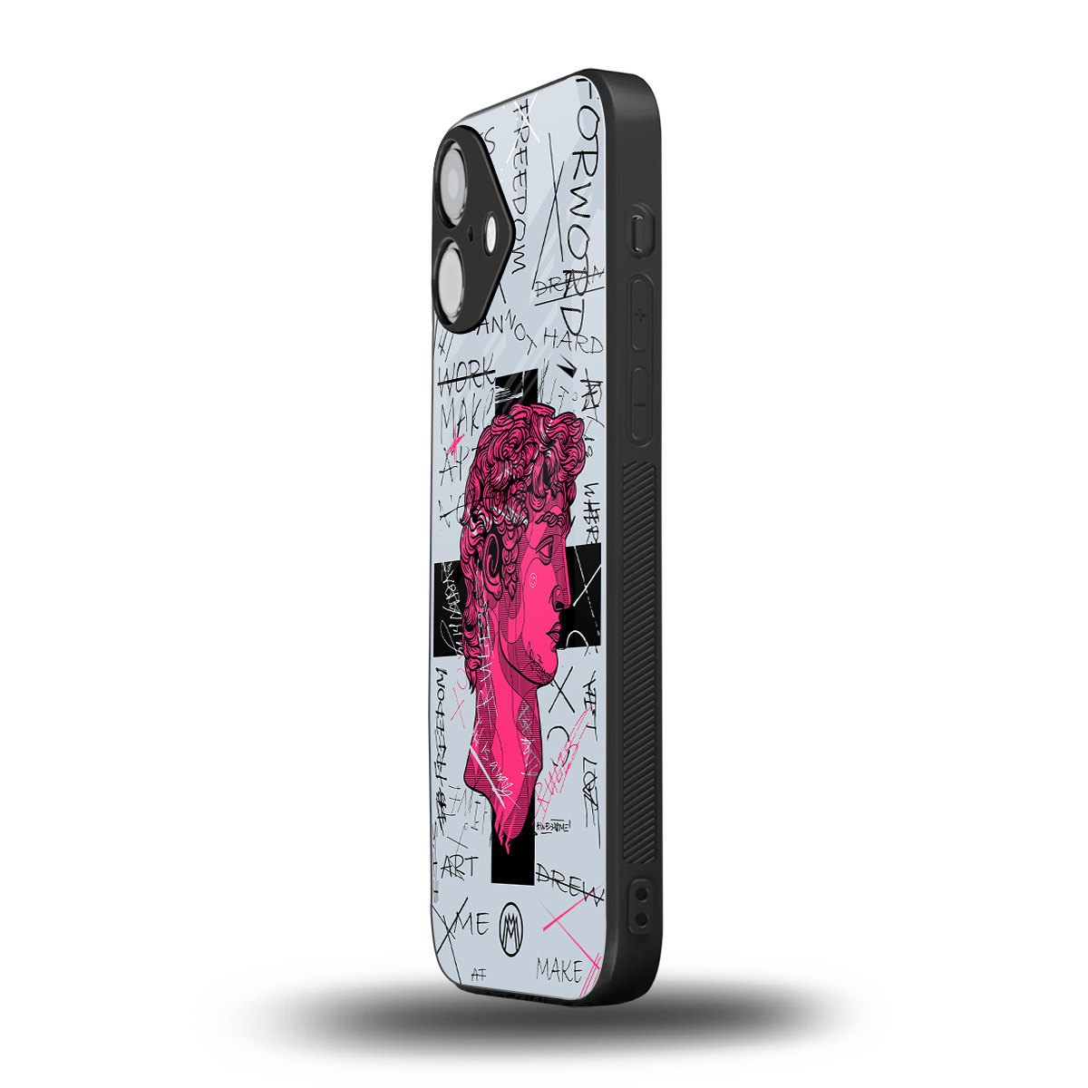 lost in reality david back phone cover | glass case for iphone 16 plus